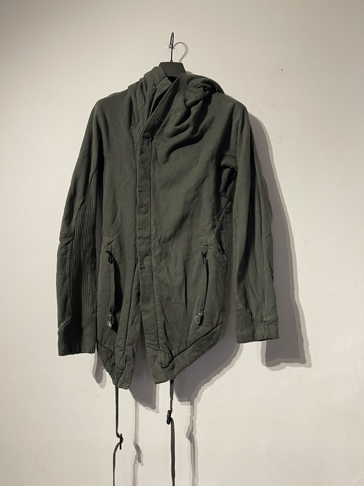 11 By Boris Bidjan Saberi × Boris Bidjan Saberi Boris Bidjan Saberi Mainline AW12-13 Olive Cardigan Hoodie Size US L / EU 52-54 / 3 - 1 Thumbnail