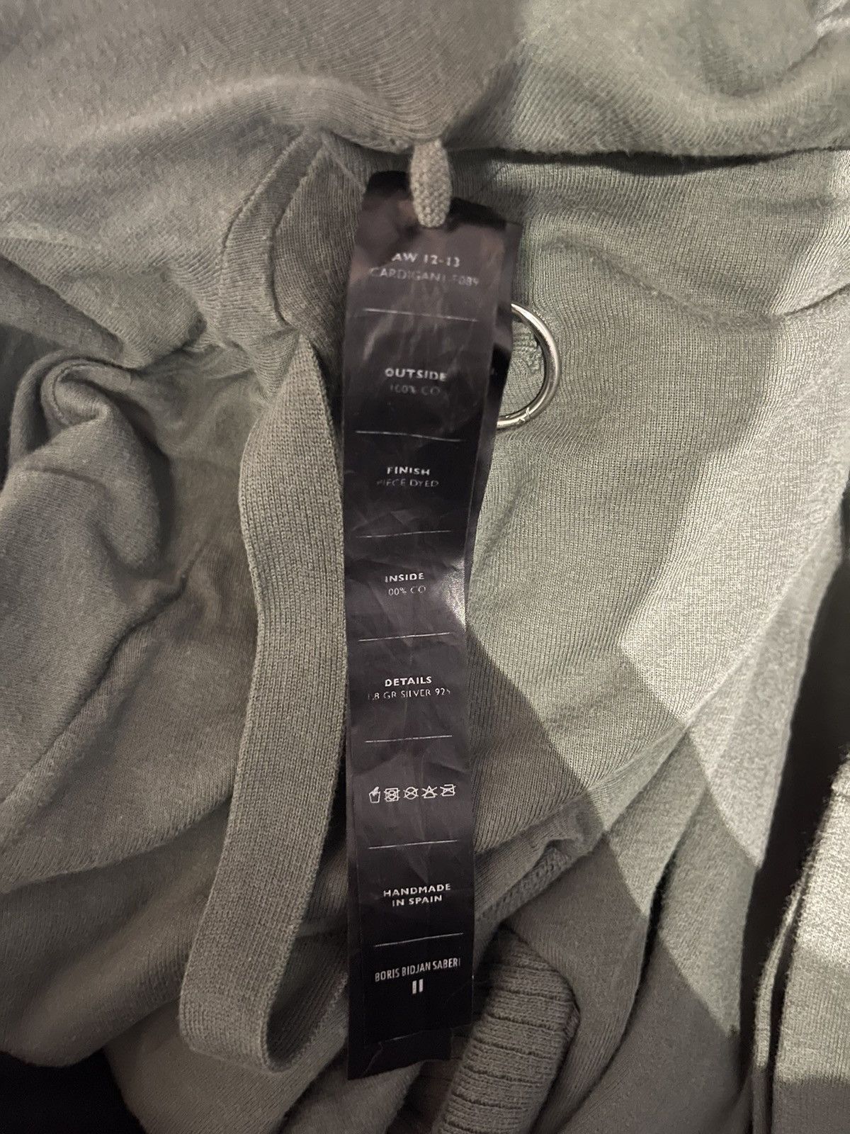 11 By Boris Bidjan Saberi × Boris Bidjan Saberi Boris Bidjan Saberi Mainline AW12-13 Olive Cardigan Hoodie Size US L / EU 52-54 / 3 - 9 Thumbnail