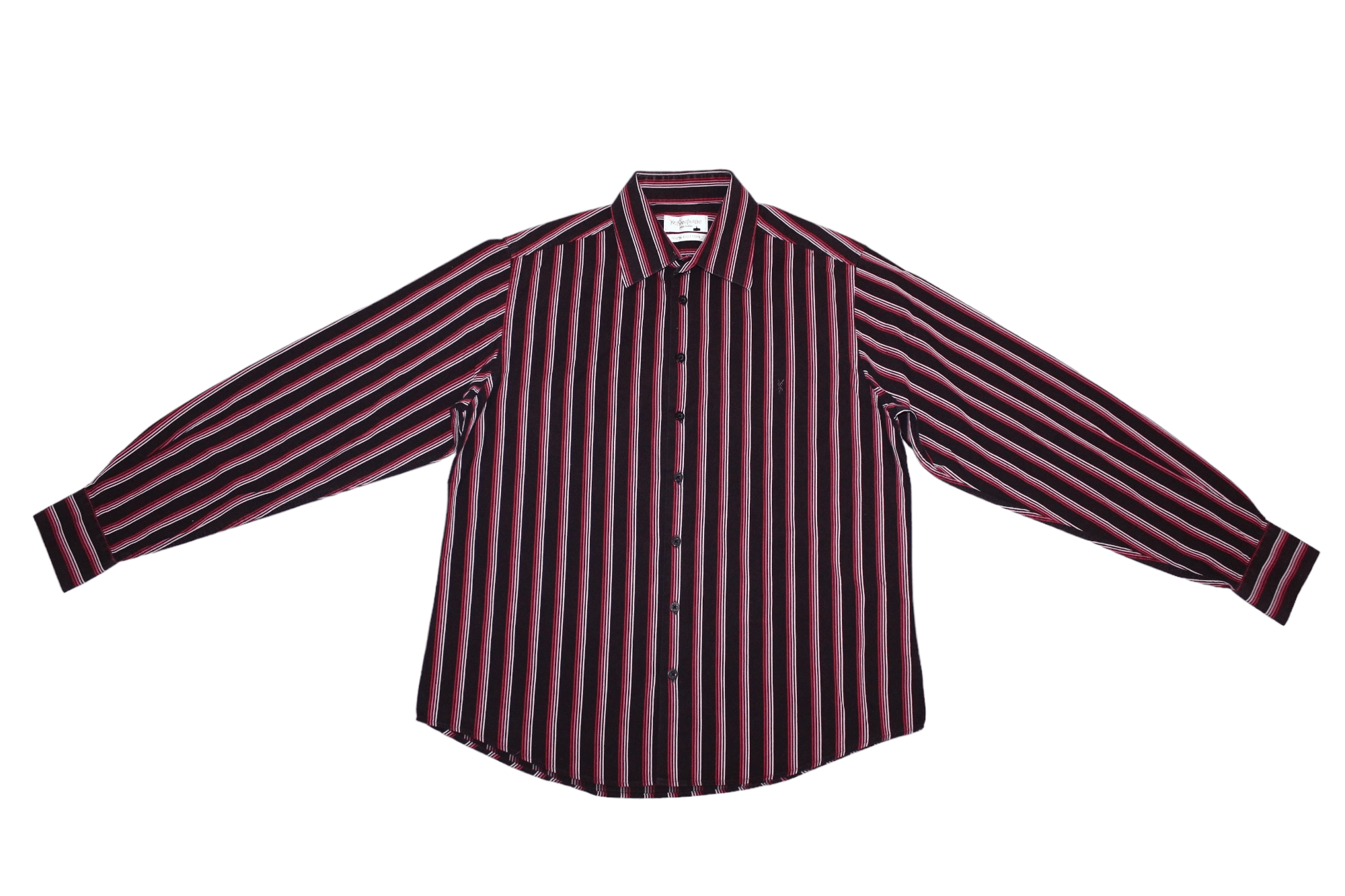 Yves Saint Laurent VTG Yves Saint Laurent Striped Cotton Casual Shirt Size US L / EU 52-54 / 3 - 5 Thumbnail