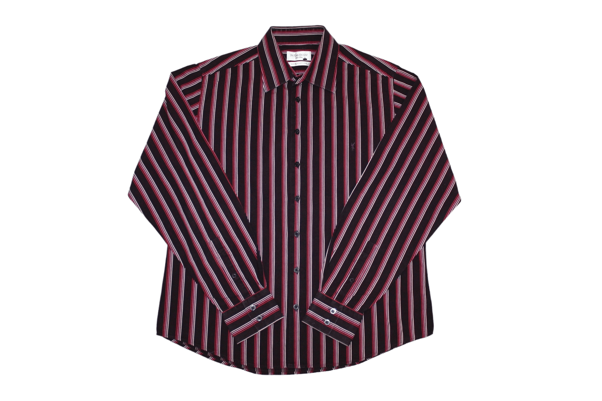 Yves Saint Laurent VTG Yves Saint Laurent Striped Cotton Casual Shirt Size US L / EU 52-54 / 3 - 1 Thumbnail
