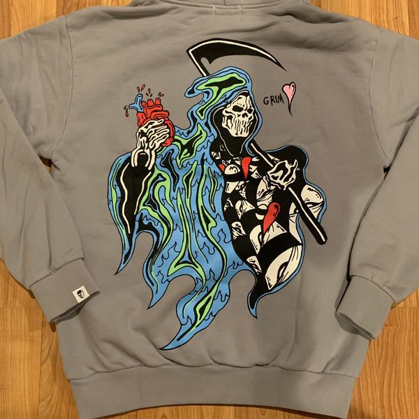 Warren Lotas Warren Lotas Matty Boy Reaper Hoodie Gray Large | Grailed