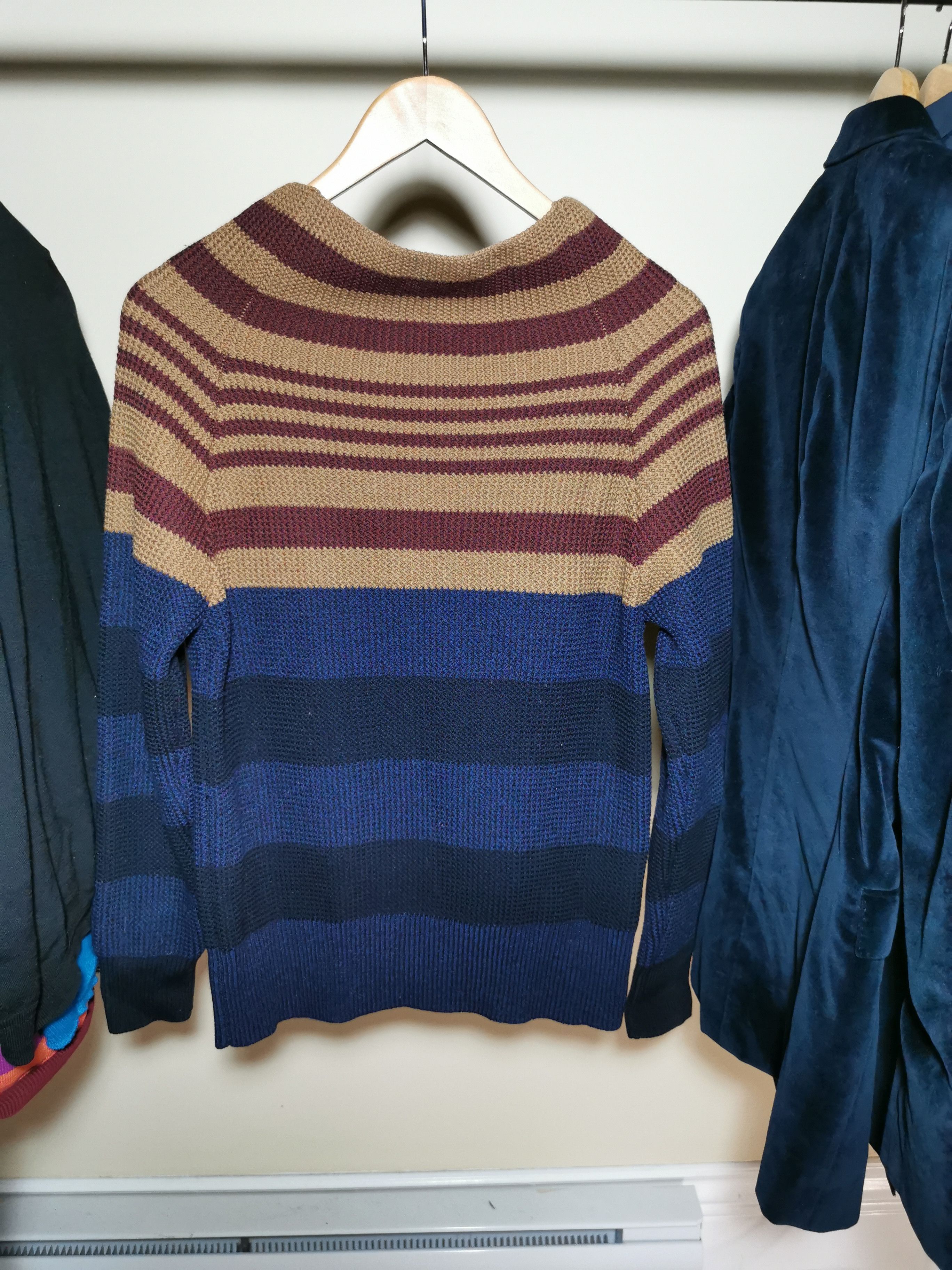 Burberry Mock-Neck Striped Knit Size US XS / EU 42 / 0 - 2 Thumbnail