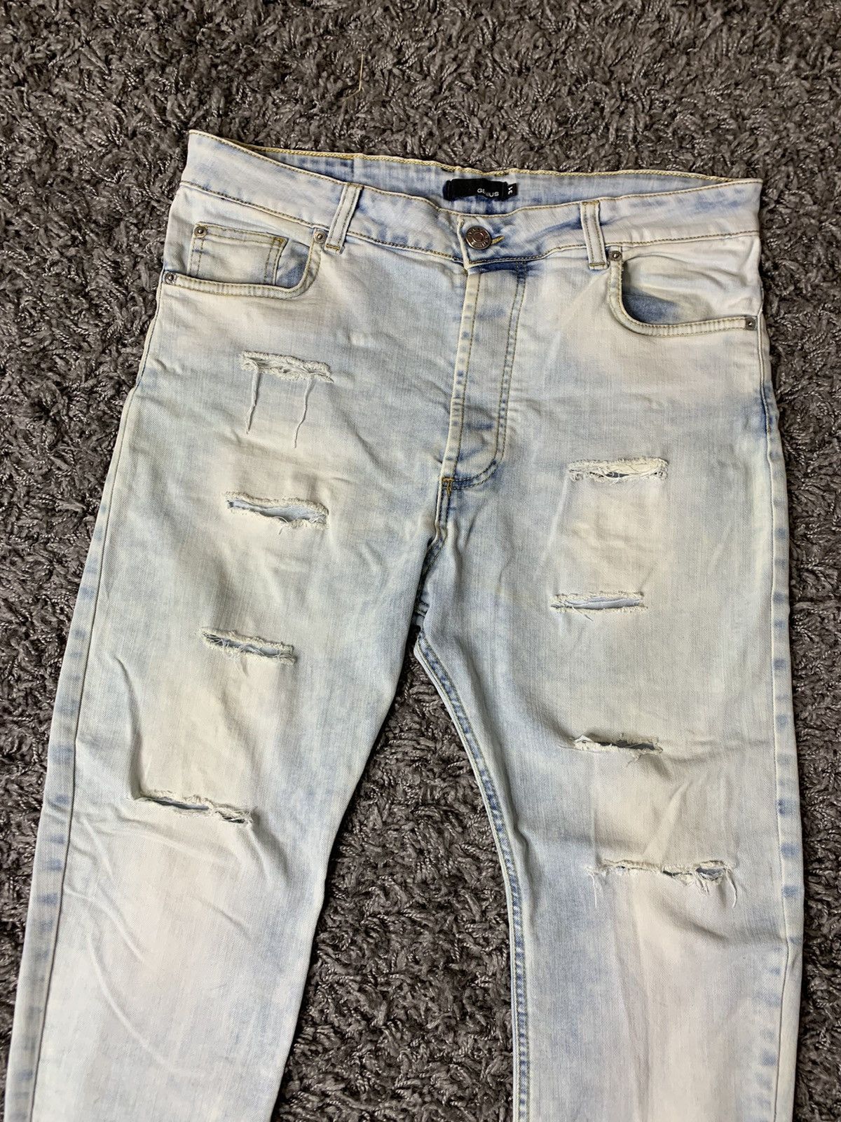 Japanese Brand Ed Hardy Style Genius Italy Denim Jeans StreetWear Size US 31 - 6 Thumbnail
