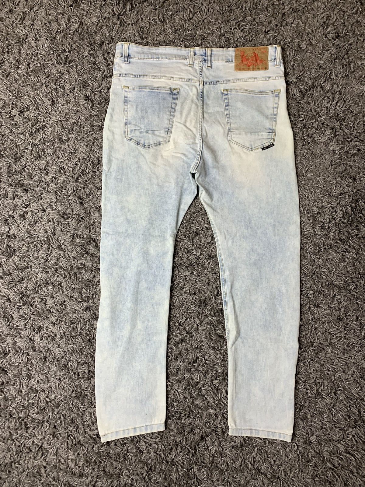 Japanese Brand Ed Hardy Style Genius Italy Denim Jeans StreetWear Size US 31 - 1 Thumbnail