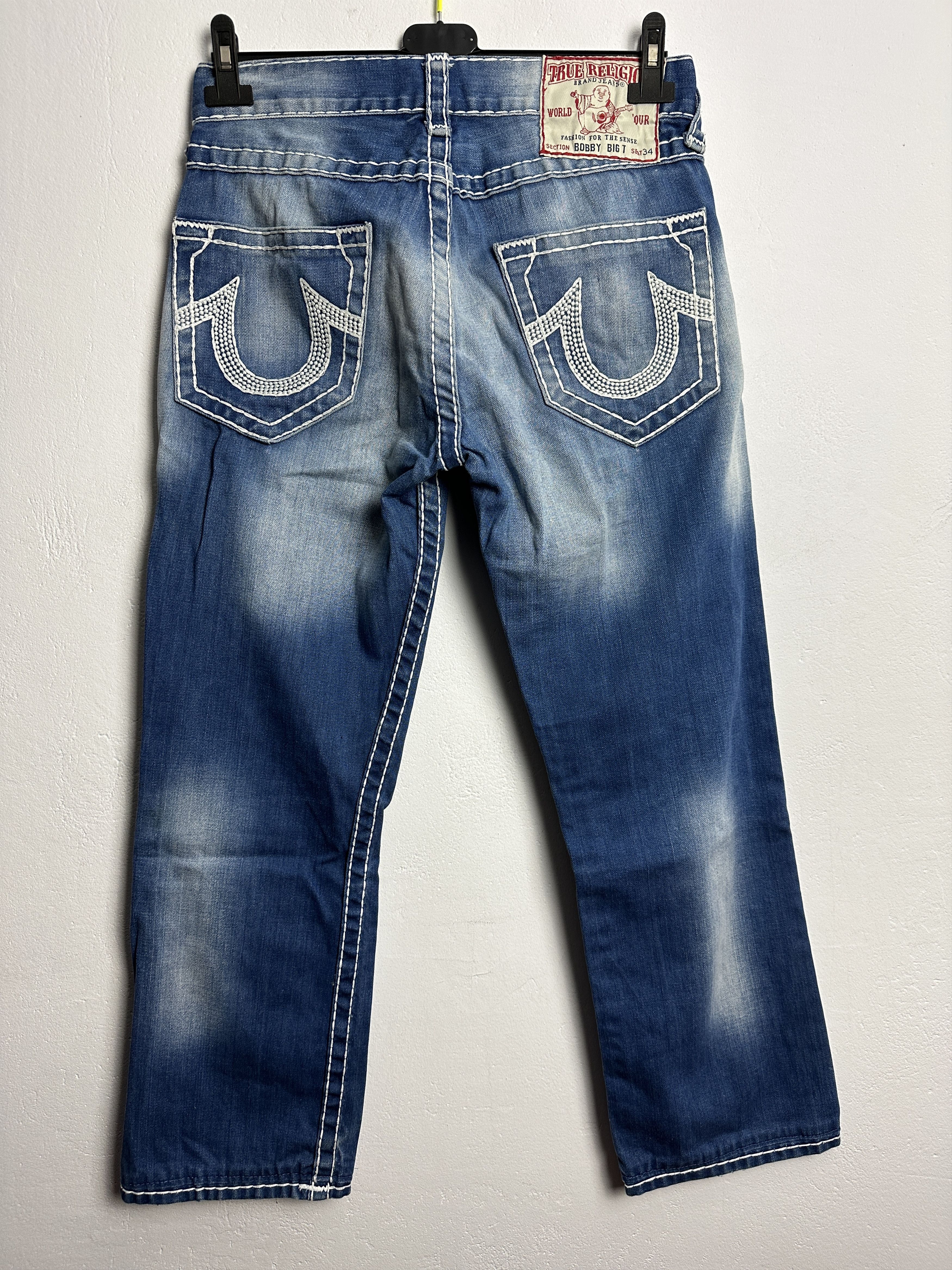 true religion pants vintage retro drip blue