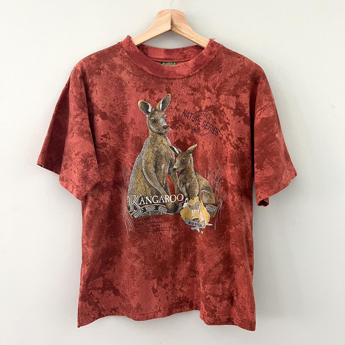 Vintage Made In Australia “Nature Series” Kangaroo Tie-Dye Tee Size US S / EU 44-46 / 1 - 1 Thumbnail