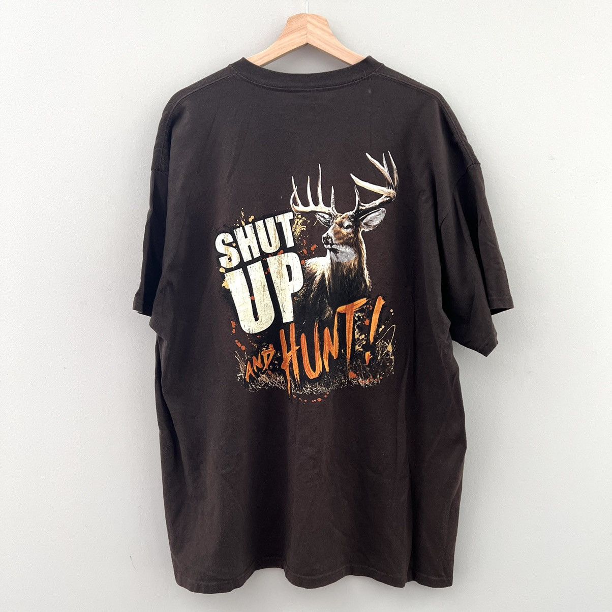 Vintage Buckwear “Shut Up and Hunt!” Deer Graphic Tee Size US XXL / EU 58 / 5 - 1 Thumbnail