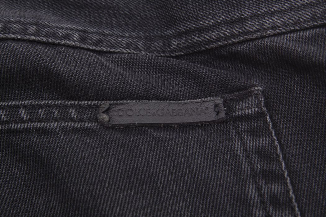 Dolce and Gabbana Black and Grey Skinny Jeans, Size 40 For Sale at