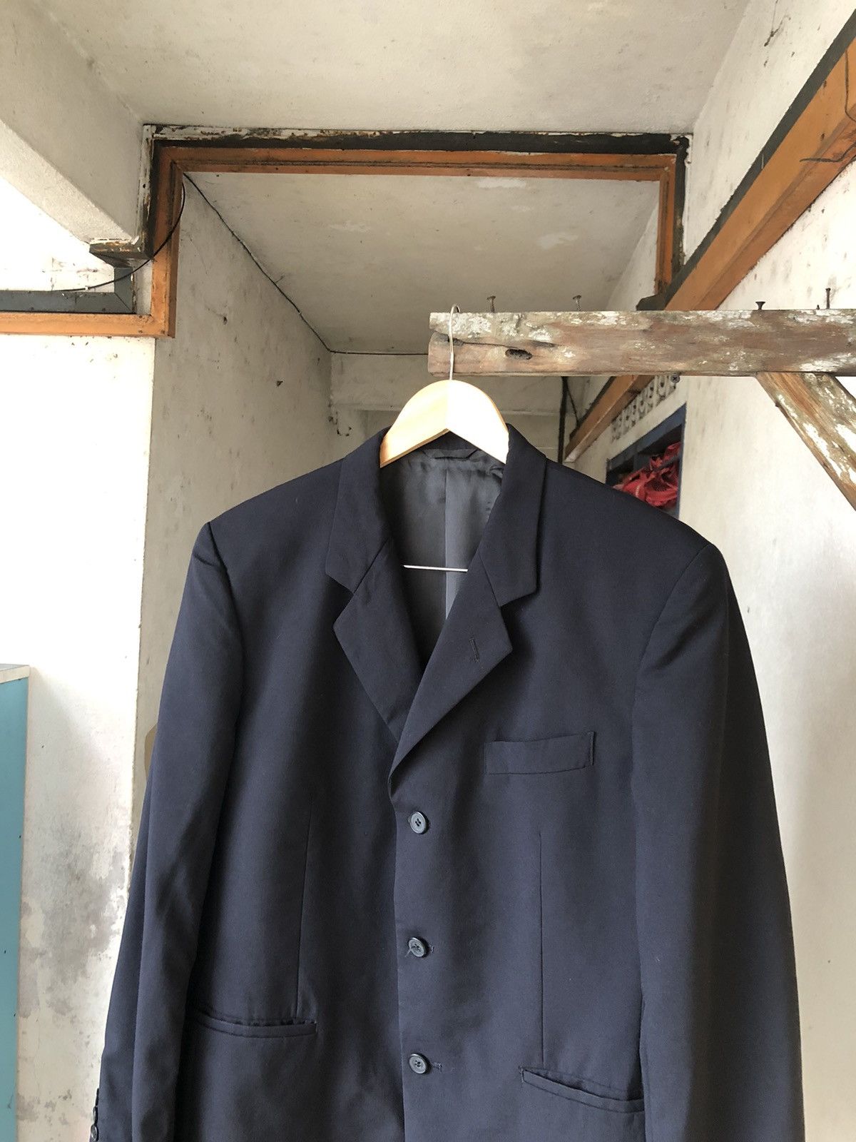 Yohji Yamamoto Vintage Yohji Yamamoto AAR Single Breasted Blazer Blue Size US L / EU 52-54 / 3 - 3 Thumbnail
