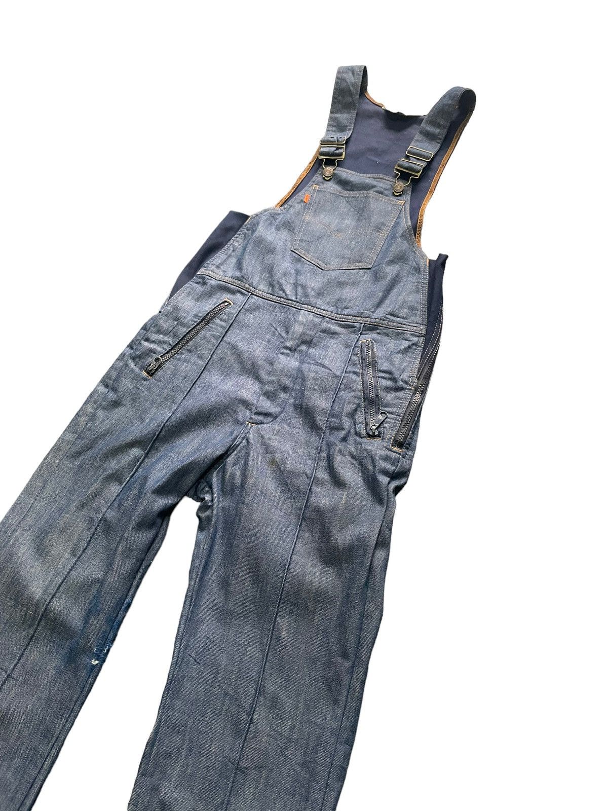 Levi's Vintage & Rare 70’s Levis Ski Orange Tag Overalls Size 31" - 2 Thumbnail