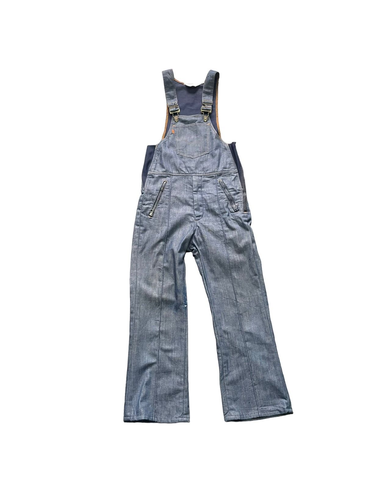 image of Vintage & 70’S Levis Ski Orange Tag Overalls in Blue, Women's (Size 31)