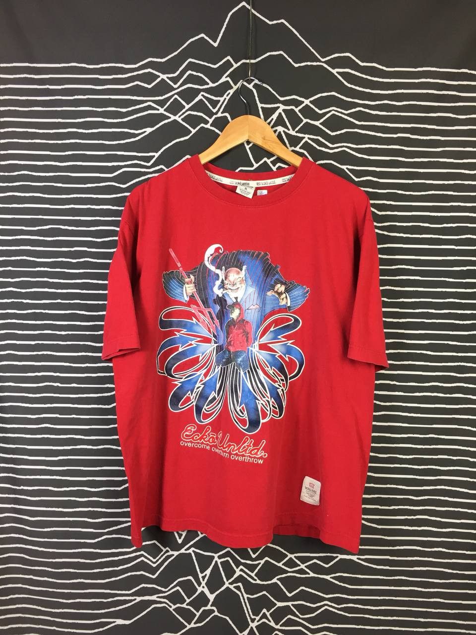 Ecko Unltd. Vtg ECKO Unlimited Overcome Overturn Overthrow Tee Size US XL / EU 56 / 4 - 2 Thumbnail