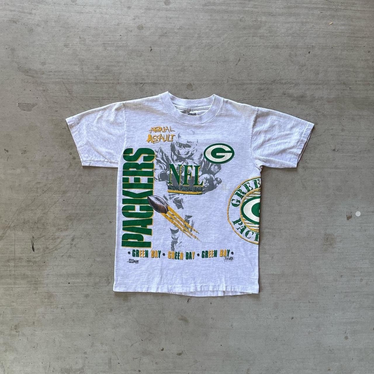 Vintage 90s Green Bay Packers AOP T Shirt