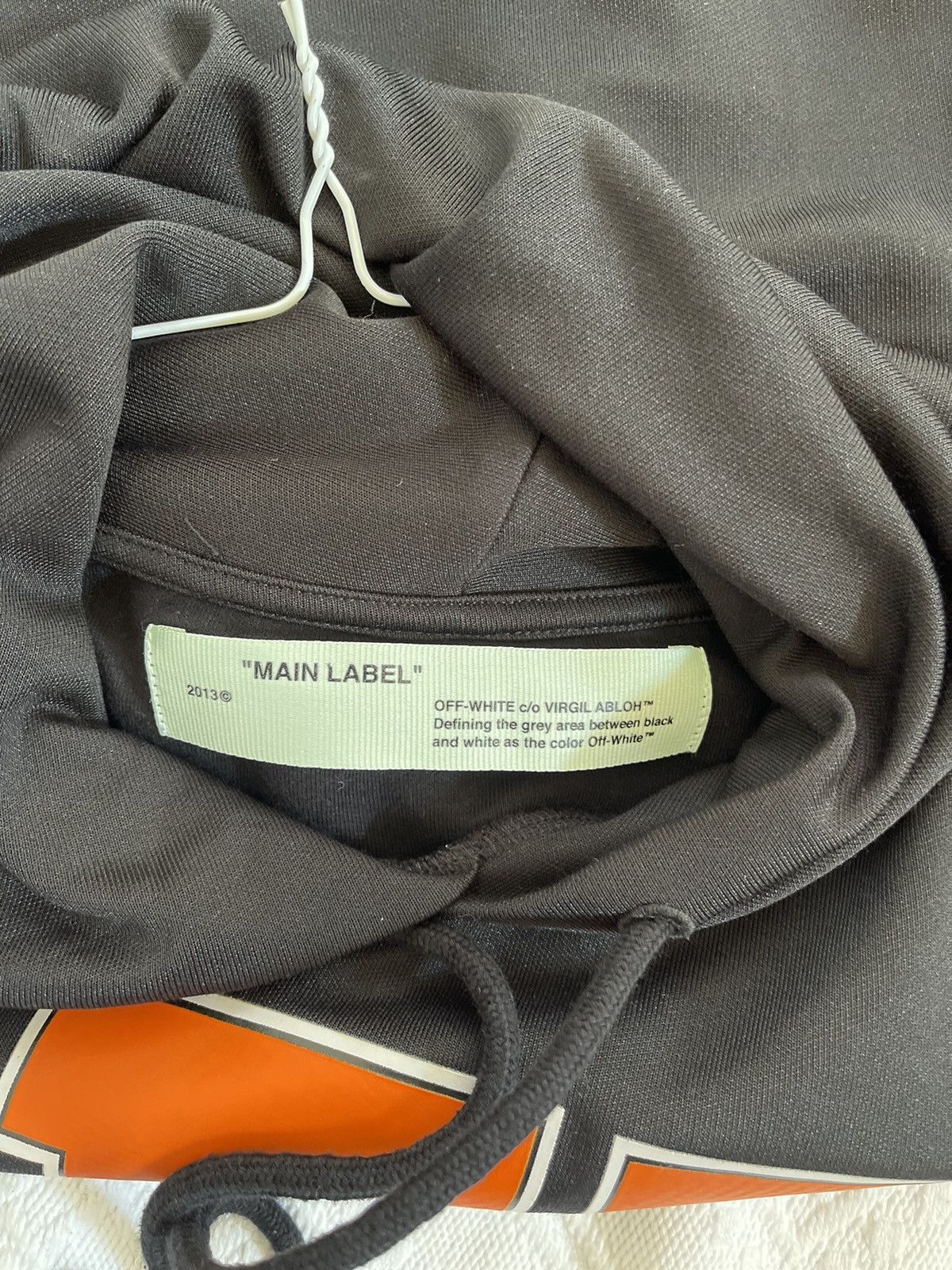 Off white “just thinking “ Logo Hoodie