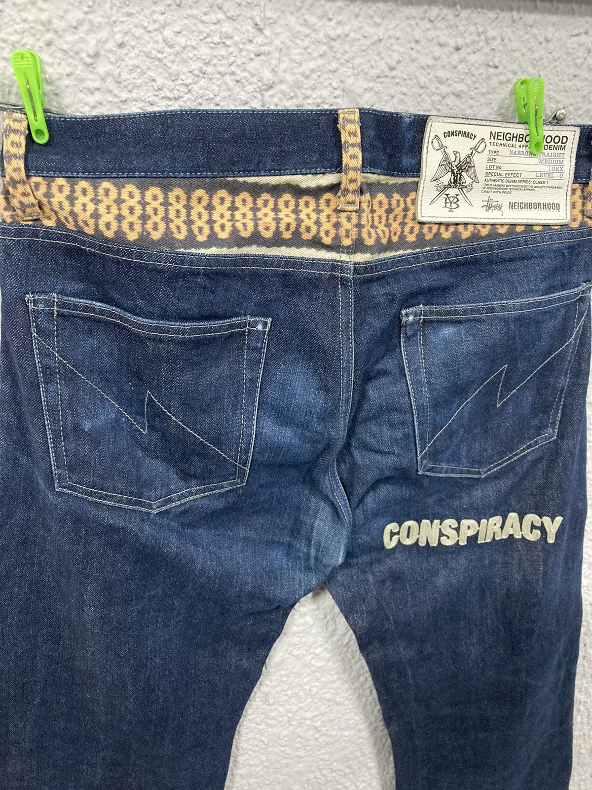 Neighborhood × Stussy Boneyards II conspiracy selvedge jeans Size US 32 / EU 48 - 7 Thumbnail