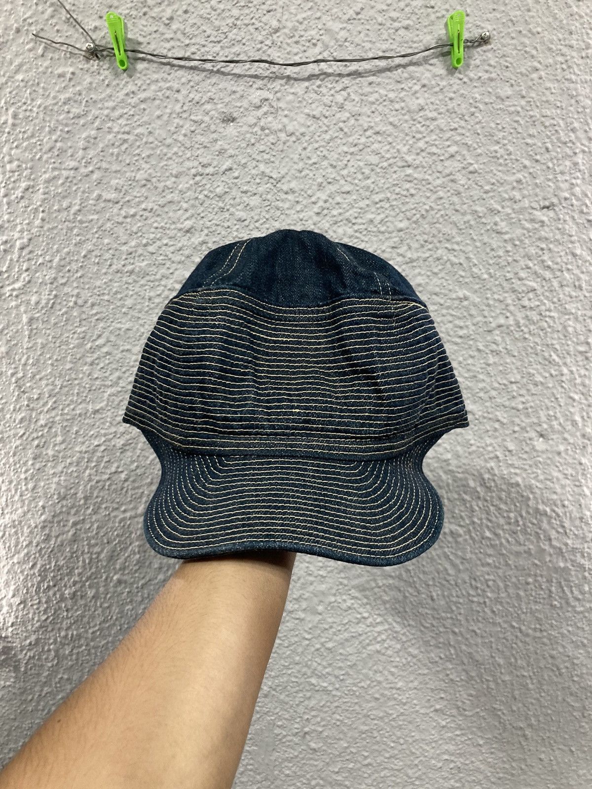 Pre-owned Kapital Old Man And The Sea Cap 12oz Denim