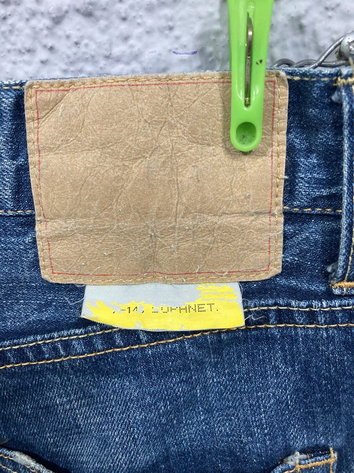 Sophnet. SLIM-STRAIGHT X-146 JEANS (PAINTED DAMAGE) + Patchwork Size US 33 - 9 Thumbnail