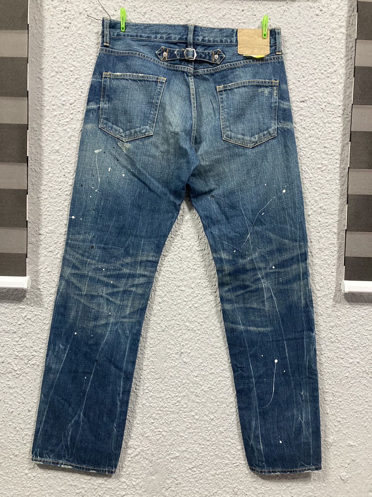 Sophnet. SLIM-STRAIGHT X-146 JEANS (PAINTED DAMAGE) + Patchwork Size US 33 - 2 Thumbnail
