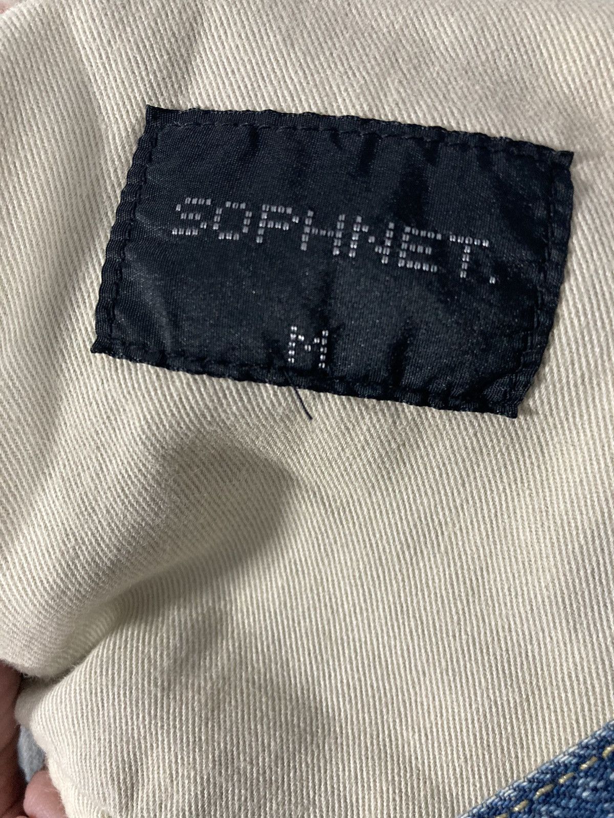 Sophnet. SLIM-STRAIGHT X-146 JEANS (PAINTED DAMAGE) + Patchwork Size US 33 - 10 Thumbnail