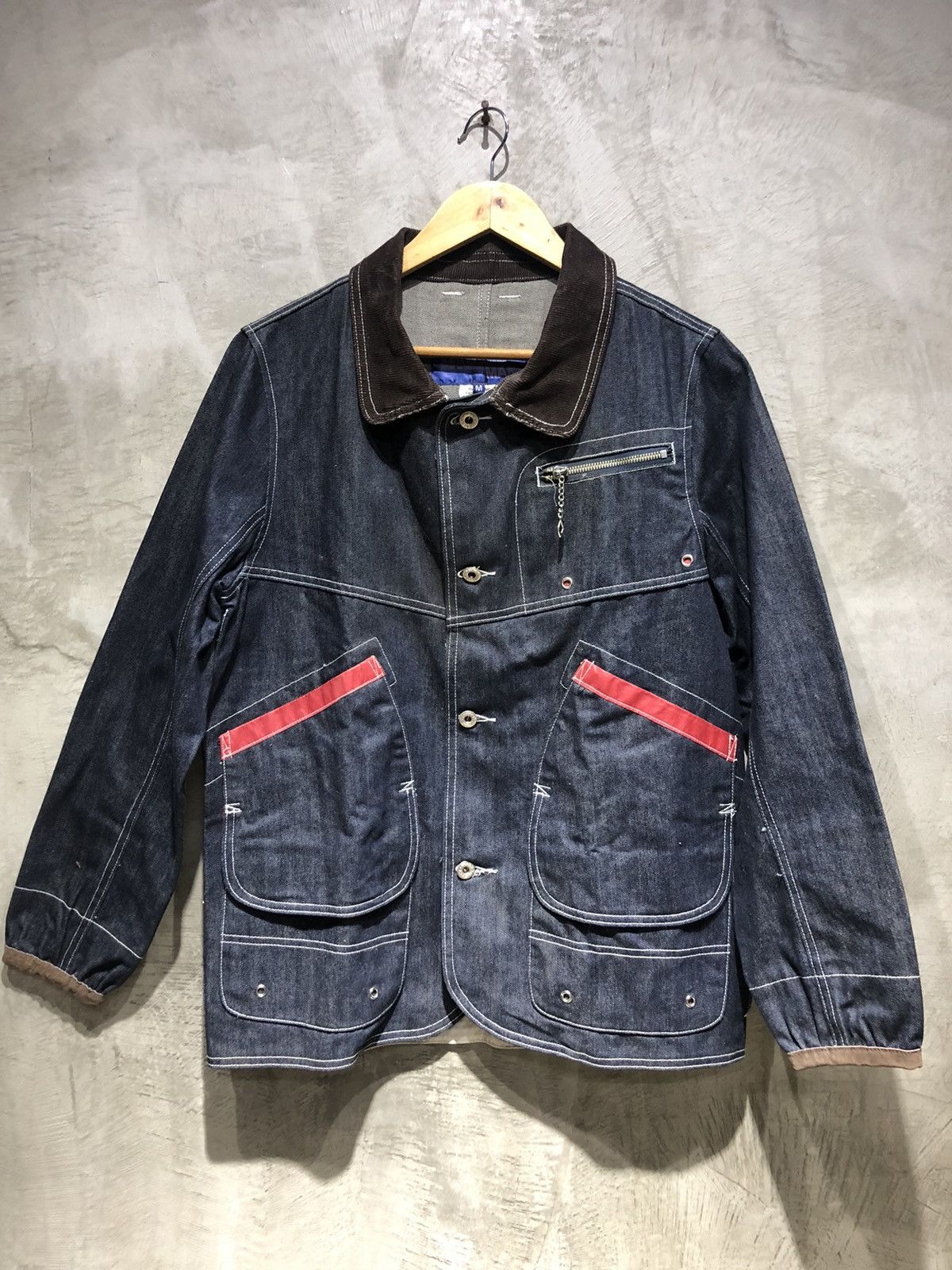 image of Comme Des Garcons x Junya Watanabe Comme Des Garcon X Junya Watanabe Corduroy Denim Jacket (Size Me
