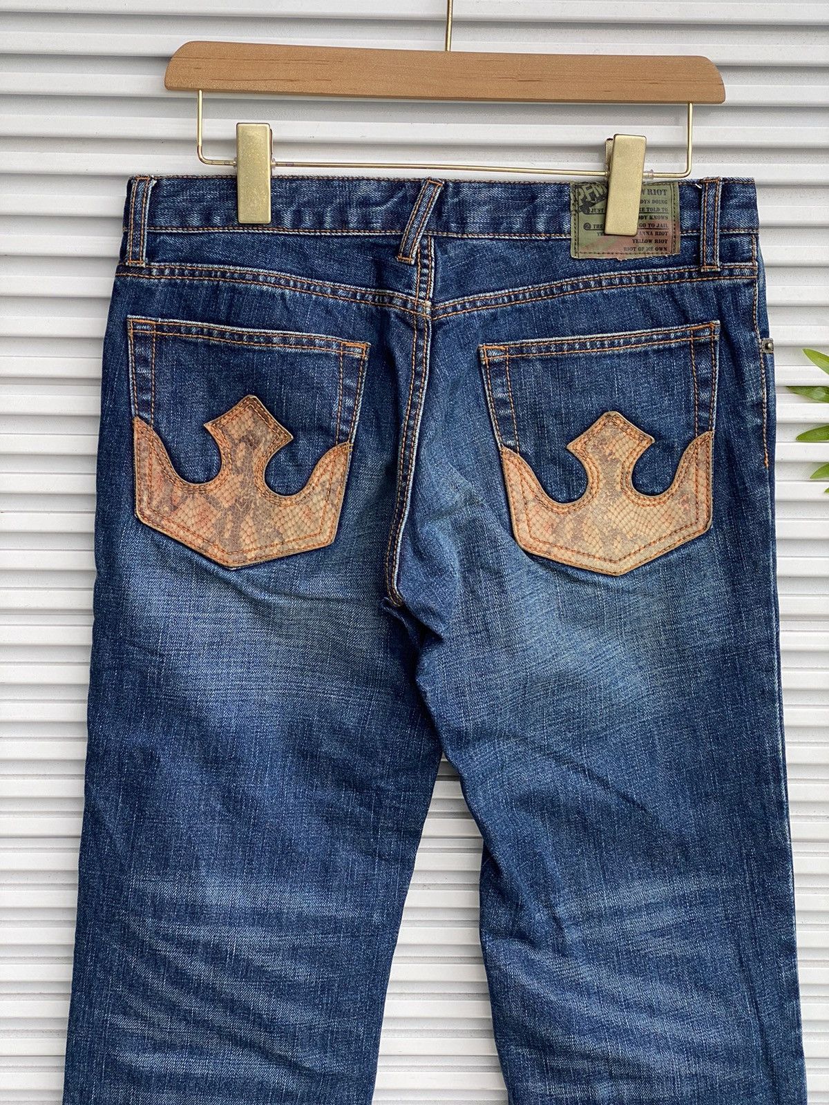 PPFM Vintage PPFM Snake Skin Denim / Undercover Issey Yohji Size US 32 / EU 48 - 3 Thumbnail