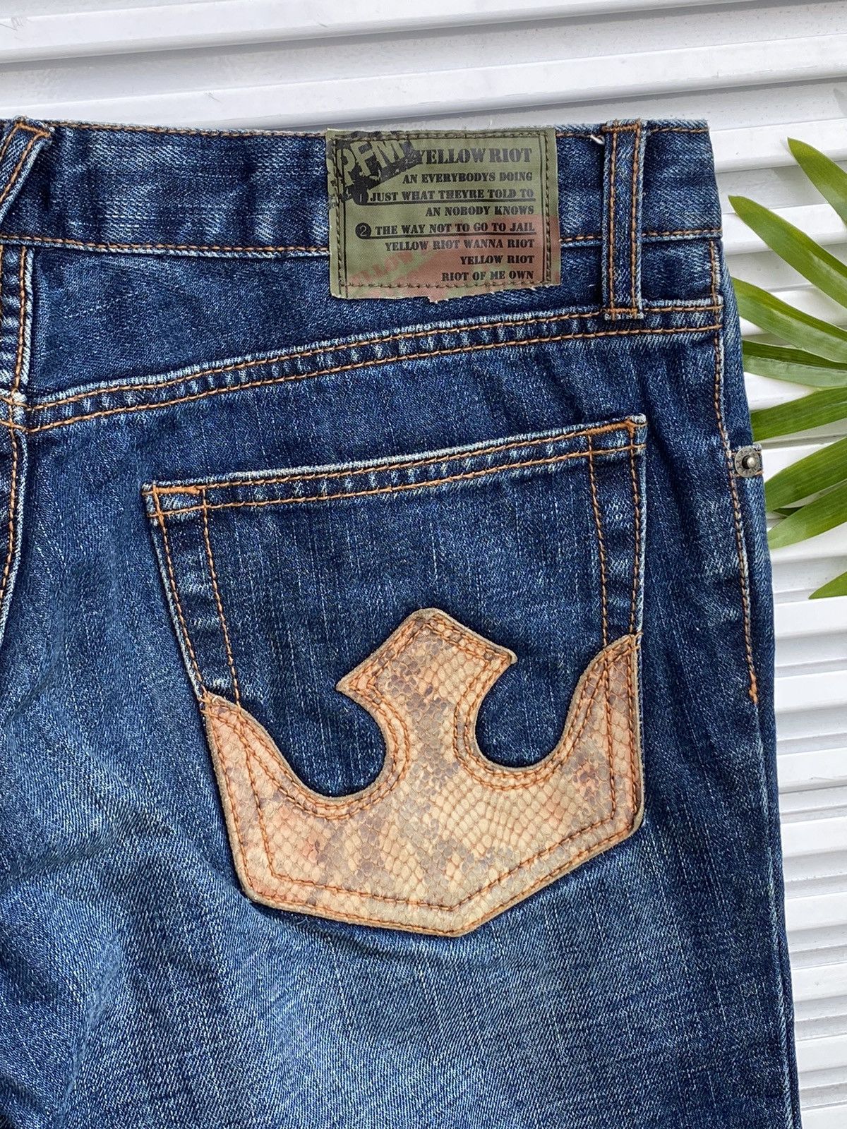 PPFM Vintage PPFM Snake Skin Denim / Undercover Issey Yohji Size US 32 / EU 48 - 5 Thumbnail