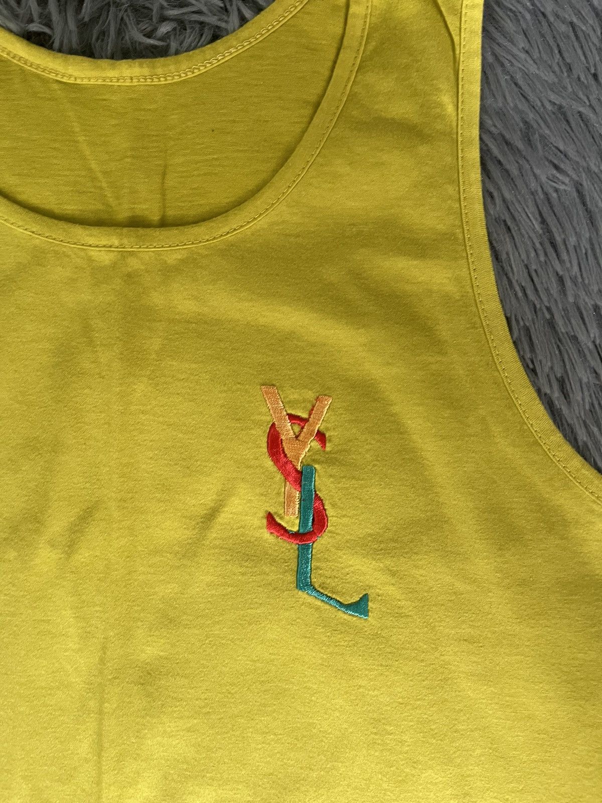 Vintage Yves Saint Laurent YSL bootleg 90s vtg crazy humor tank top Size M / US 6-8 / IT 42-44 - 2 Thumbnail