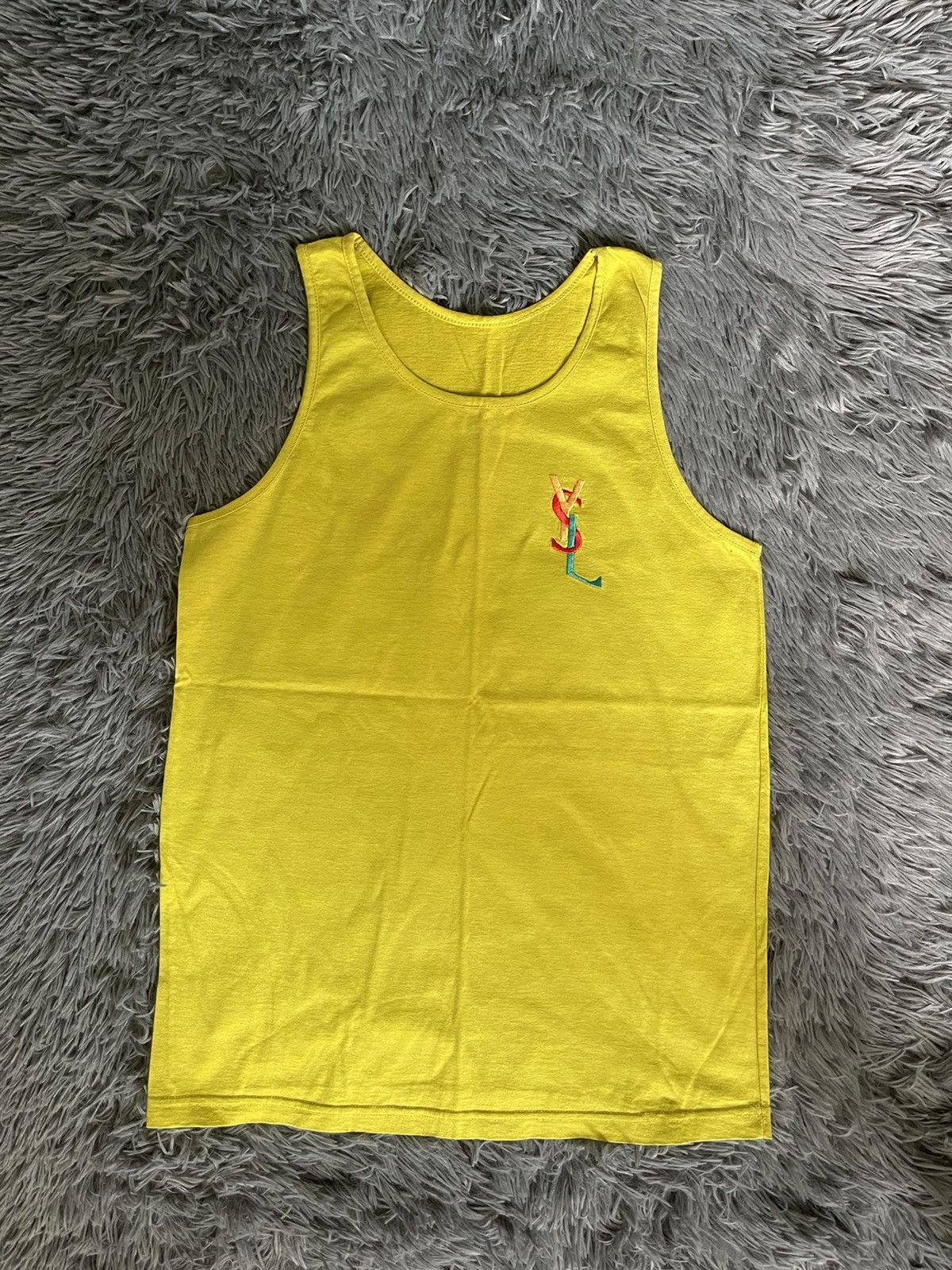 Vintage Yves Saint Laurent YSL bootleg 90s vtg crazy humor tank top Size M / US 6-8 / IT 42-44 - 1 Thumbnail