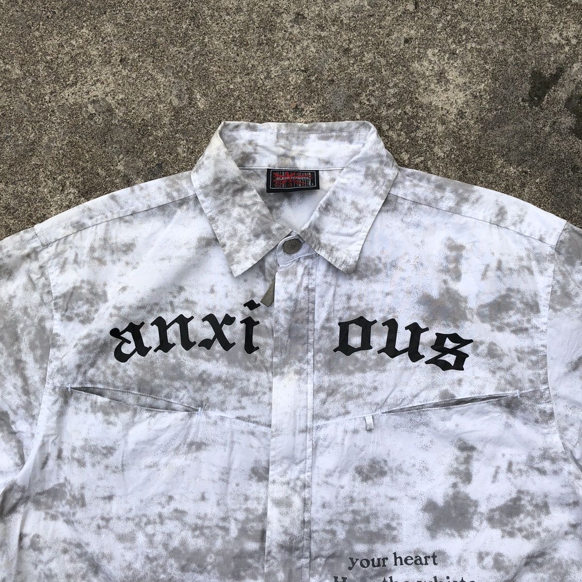 Japanese Brand × Vintage 🔥Sick🔥🇯🇵Slash Number Splash Acid Punk Design Zipper Shirts Size US L / EU 52-54 / 3 - 2 Thumbnail
