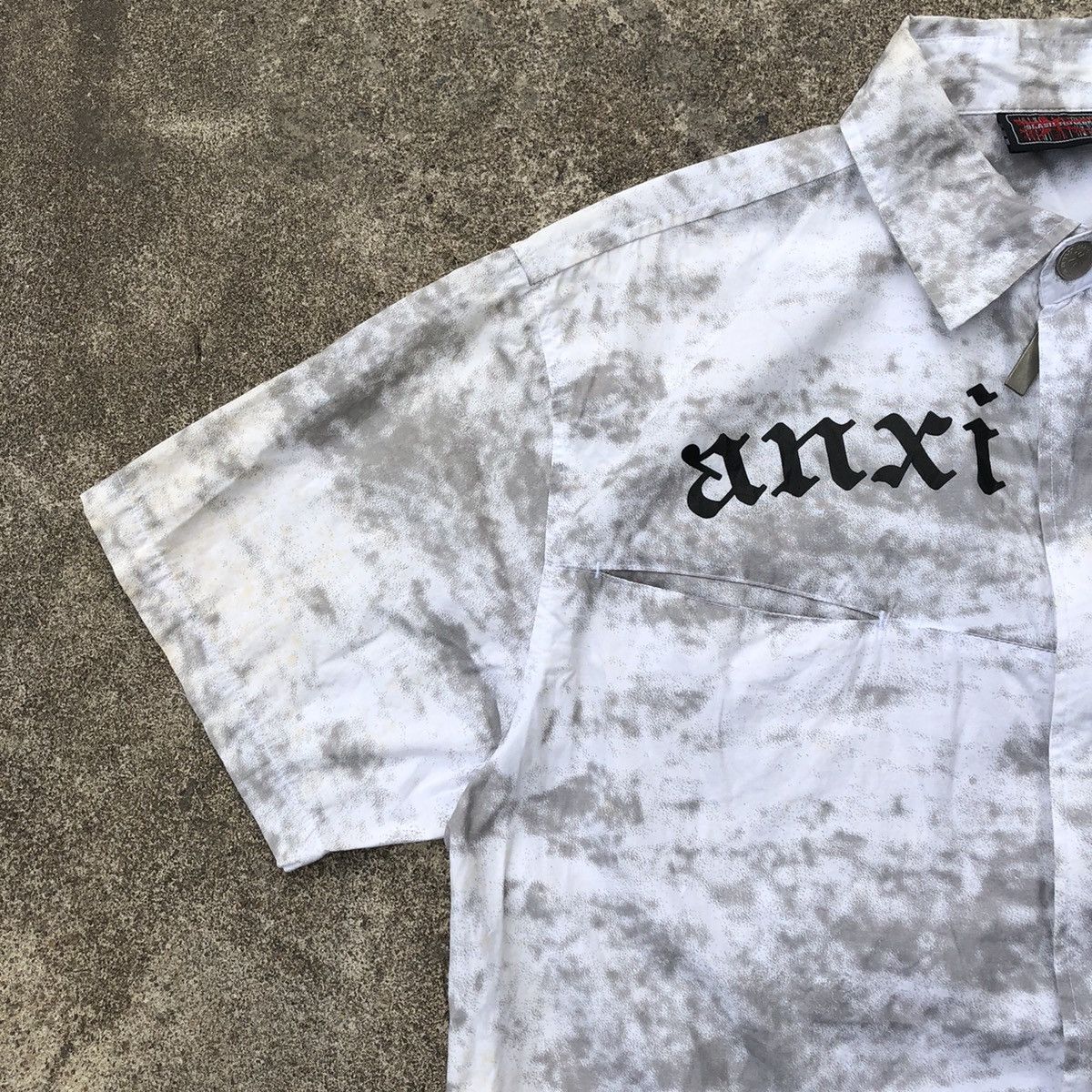 Japanese Brand × Vintage 🔥Sick🔥🇯🇵Slash Number Splash Acid Punk Design Zipper Shirts Size US L / EU 52-54 / 3 - 8 Thumbnail