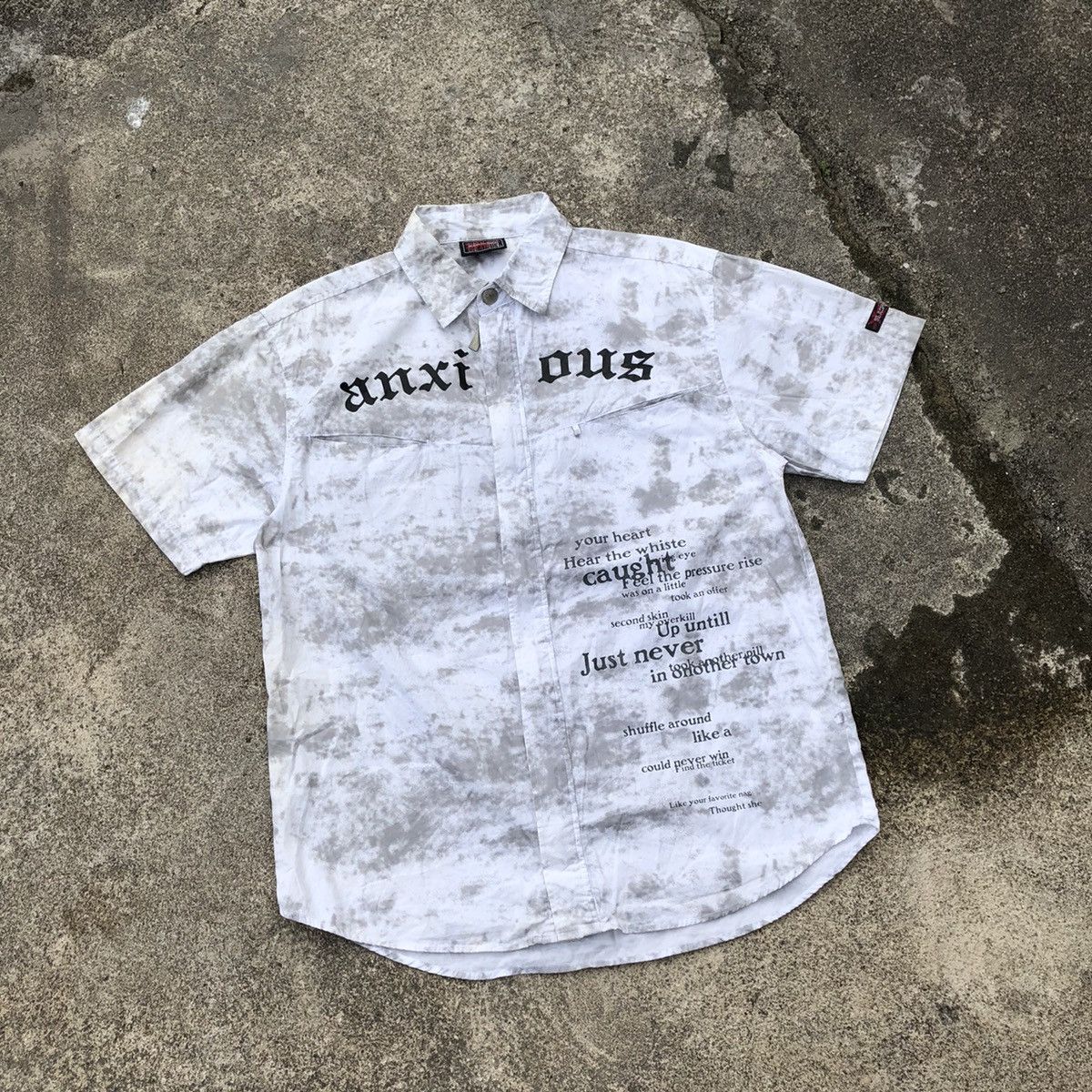 🔥Sick🔥🇯🇵Slash Number Splash Acid Punk Design Zipper Shirts