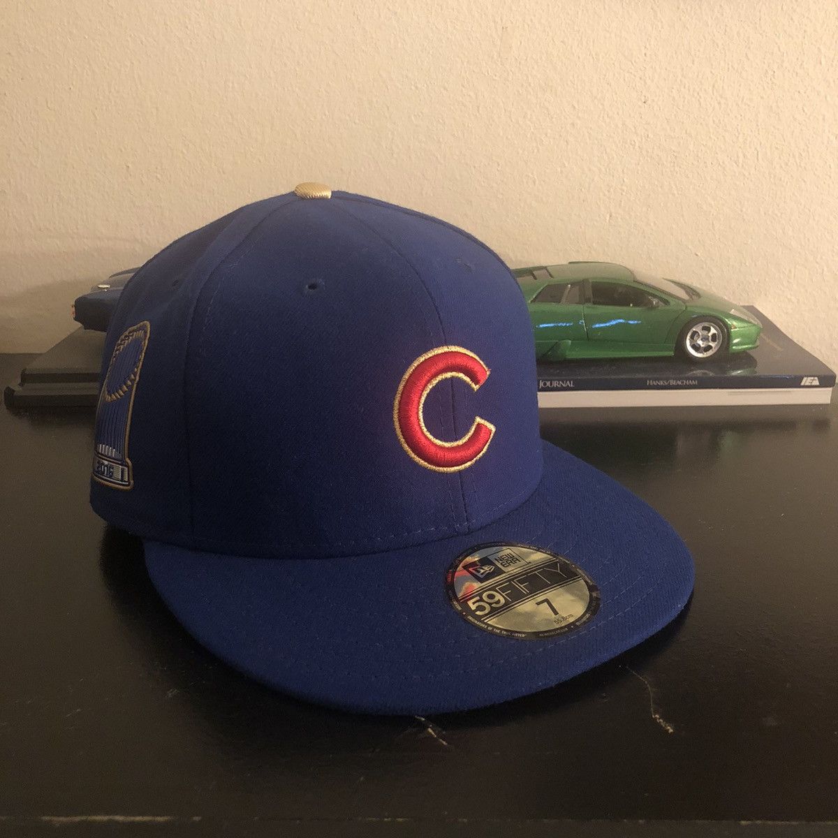 MLB Chicago Cubs 2016 MLB World Series New Era Fitted Hat cap 7” Size ONE SIZE - 1 Thumbnail