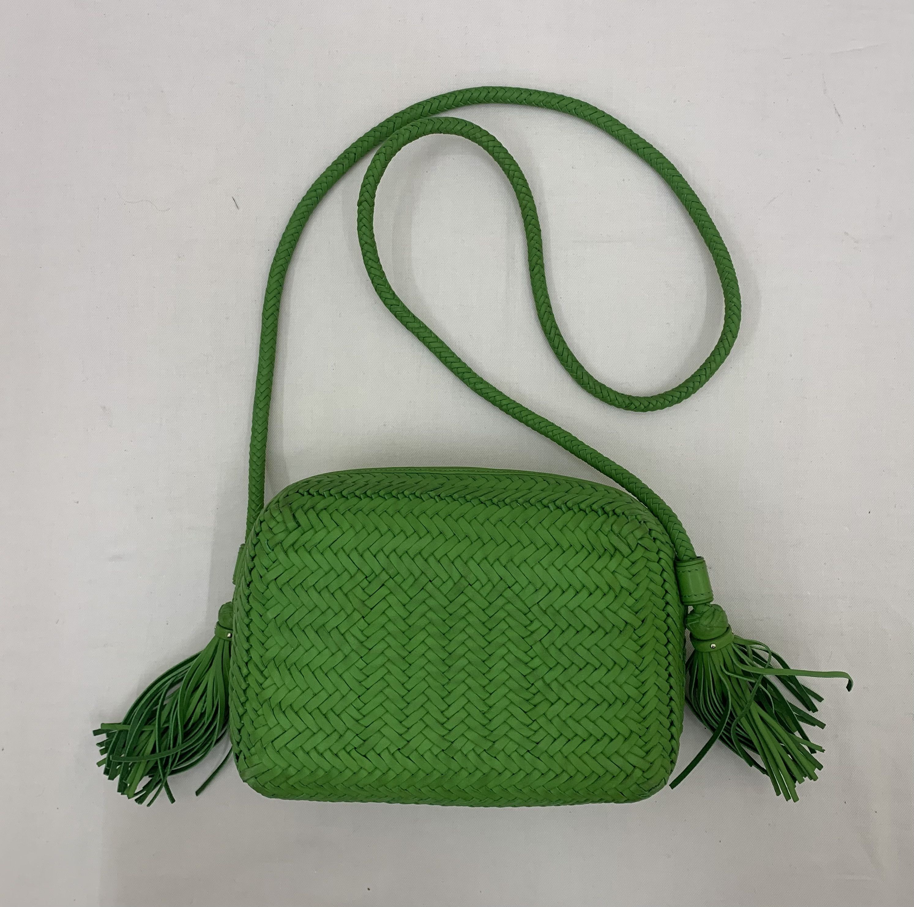 Ralph Lauren Woven Leather Crossbody Bag Shoulder Sling Bag