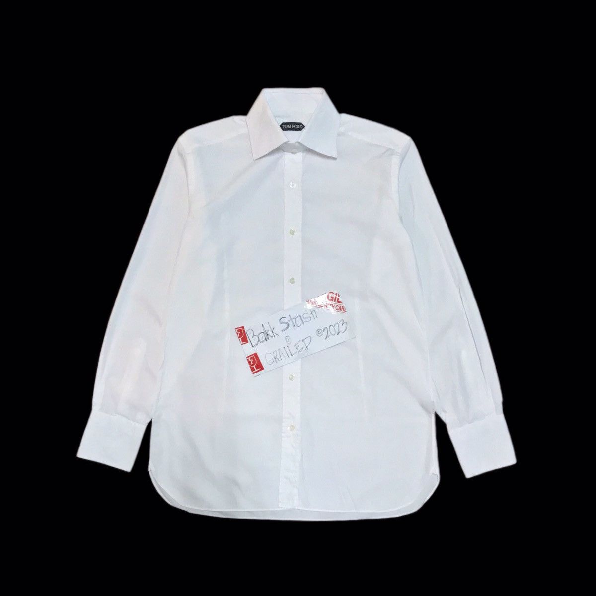 image of Archival Clothing x Tom Ford Vintage Tom Ford Buttoned Shirt in White, Men's (Size Medium)