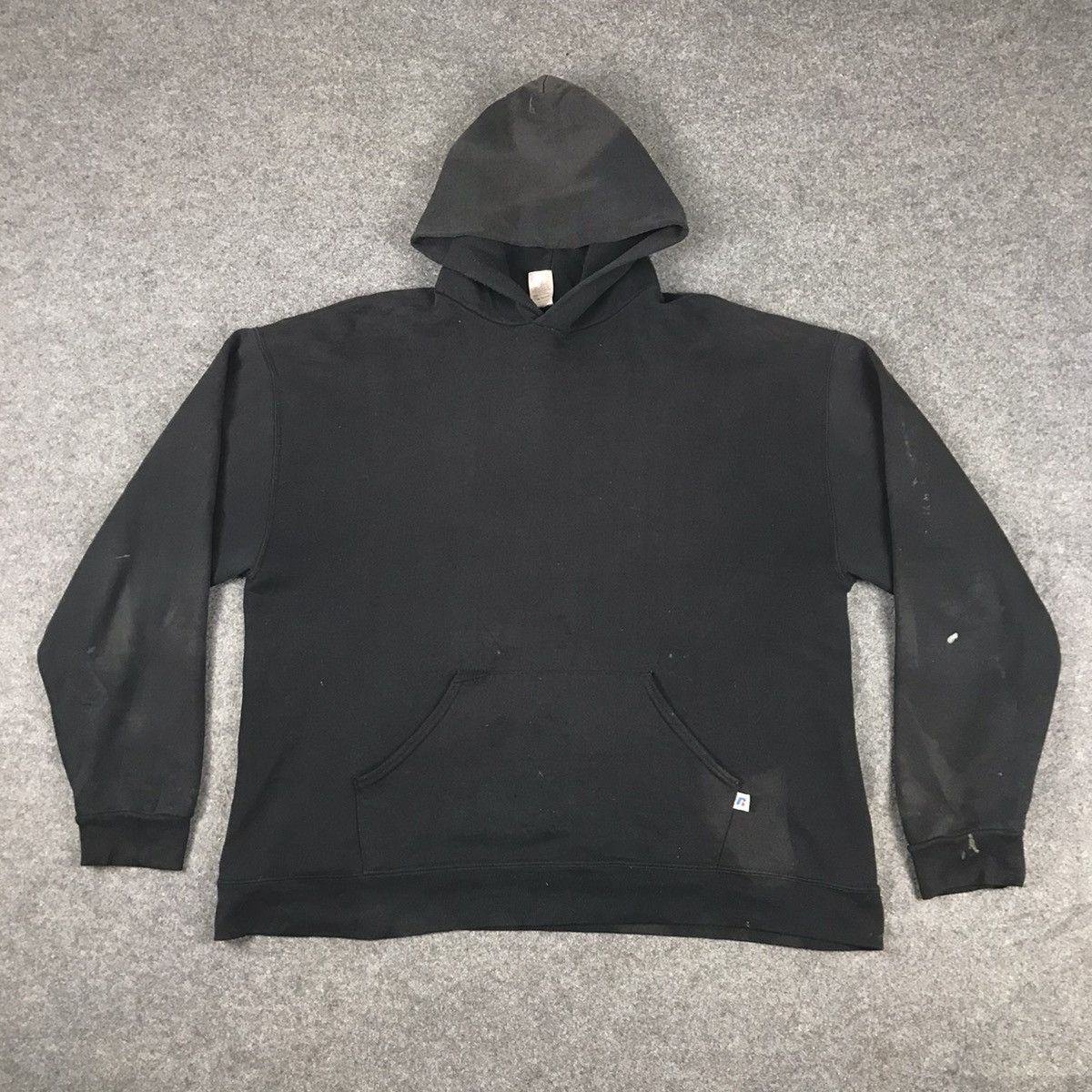 Japanese Brand × Russell Athletic × Vintage 🔥Russell Athletic sunfaded hoodie All Black🔥 Size US XL / EU 56 / 4 - 1 Thumbnail