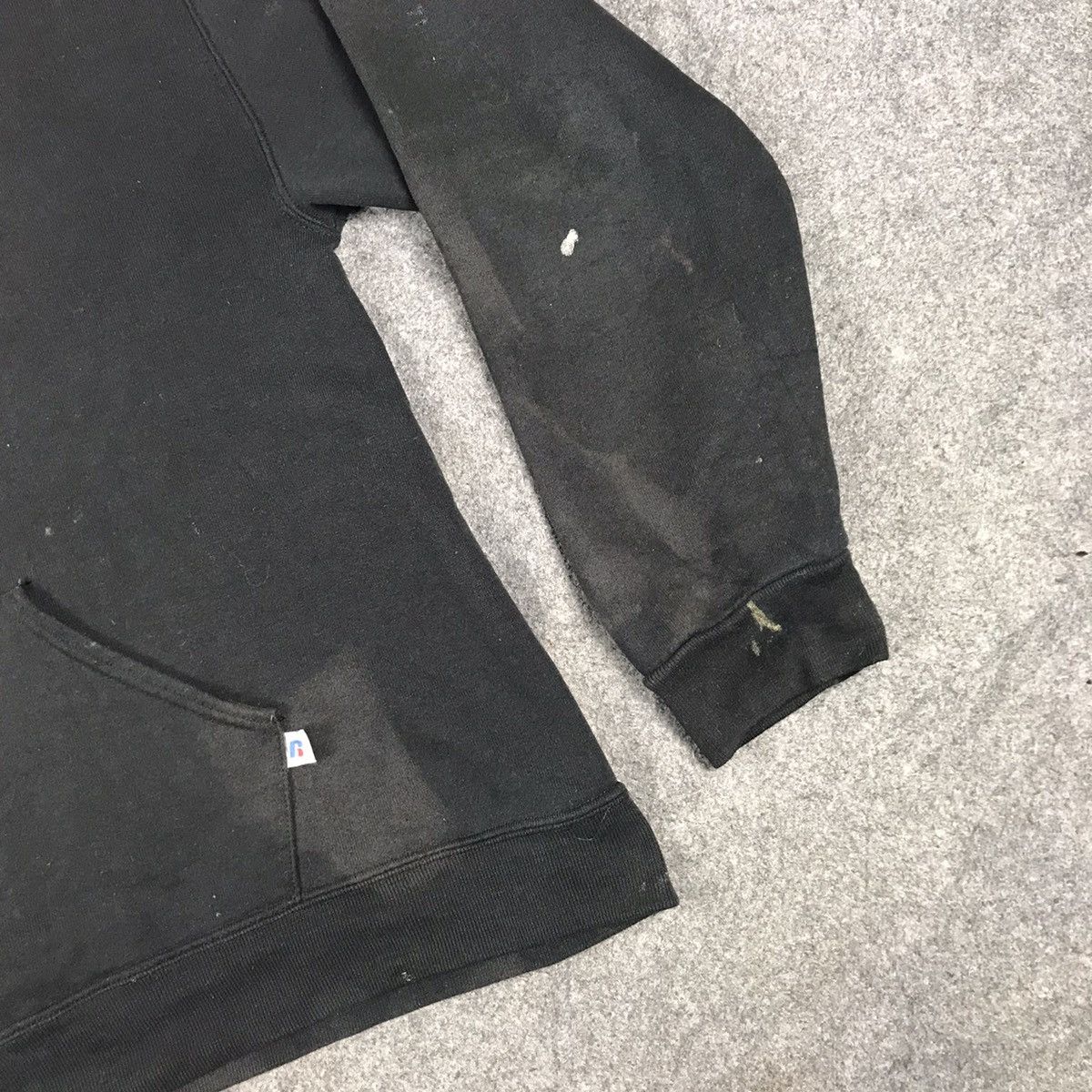 Japanese Brand × Russell Athletic × Vintage 🔥Russell Athletic sunfaded hoodie All Black🔥 Size US XL / EU 56 / 4 - 5 Thumbnail