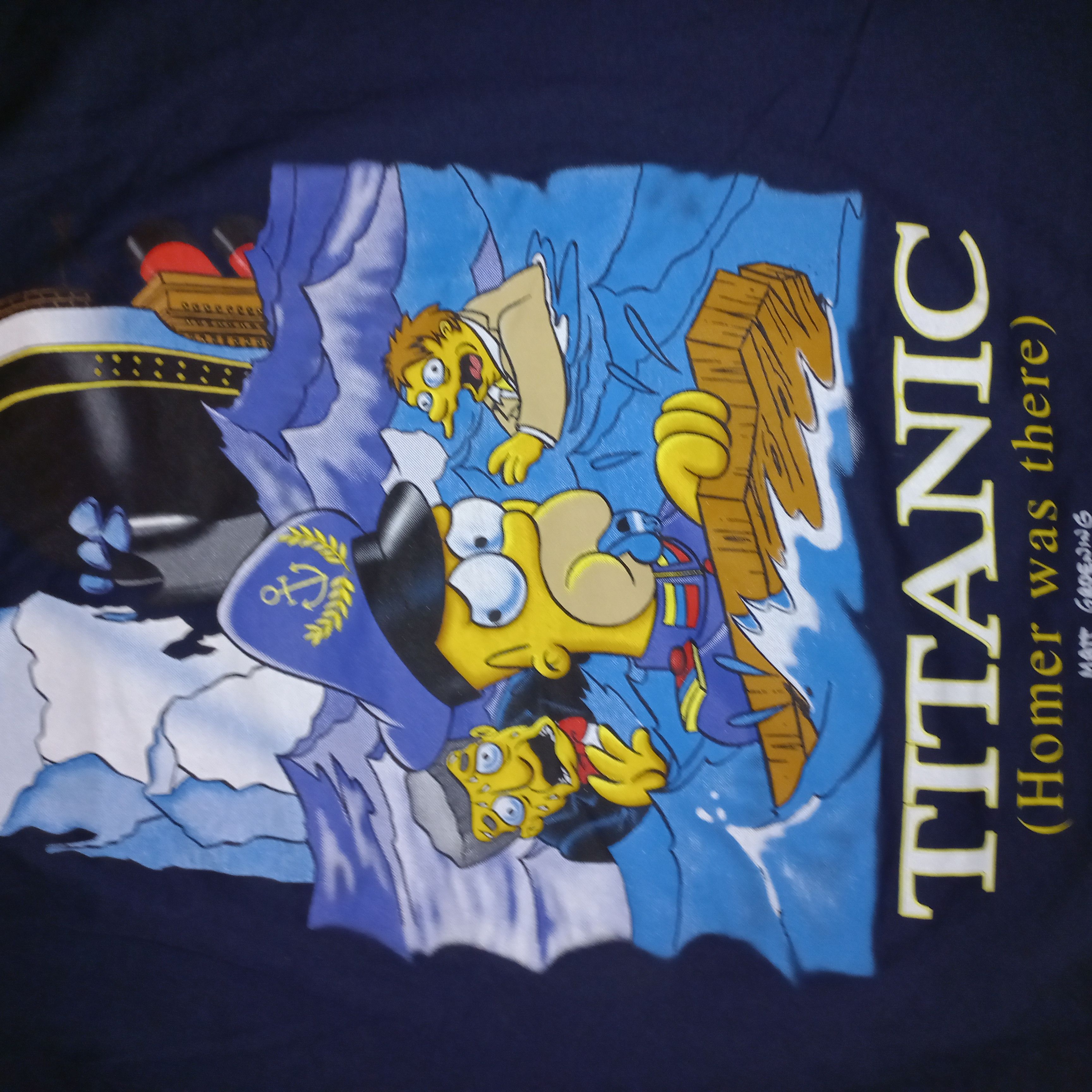 Rwd Redwood Vintage 1998 Titanic The Simpsons 'Homer Was There' Size US XL / EU 56 / 4 - 4 Thumbnail