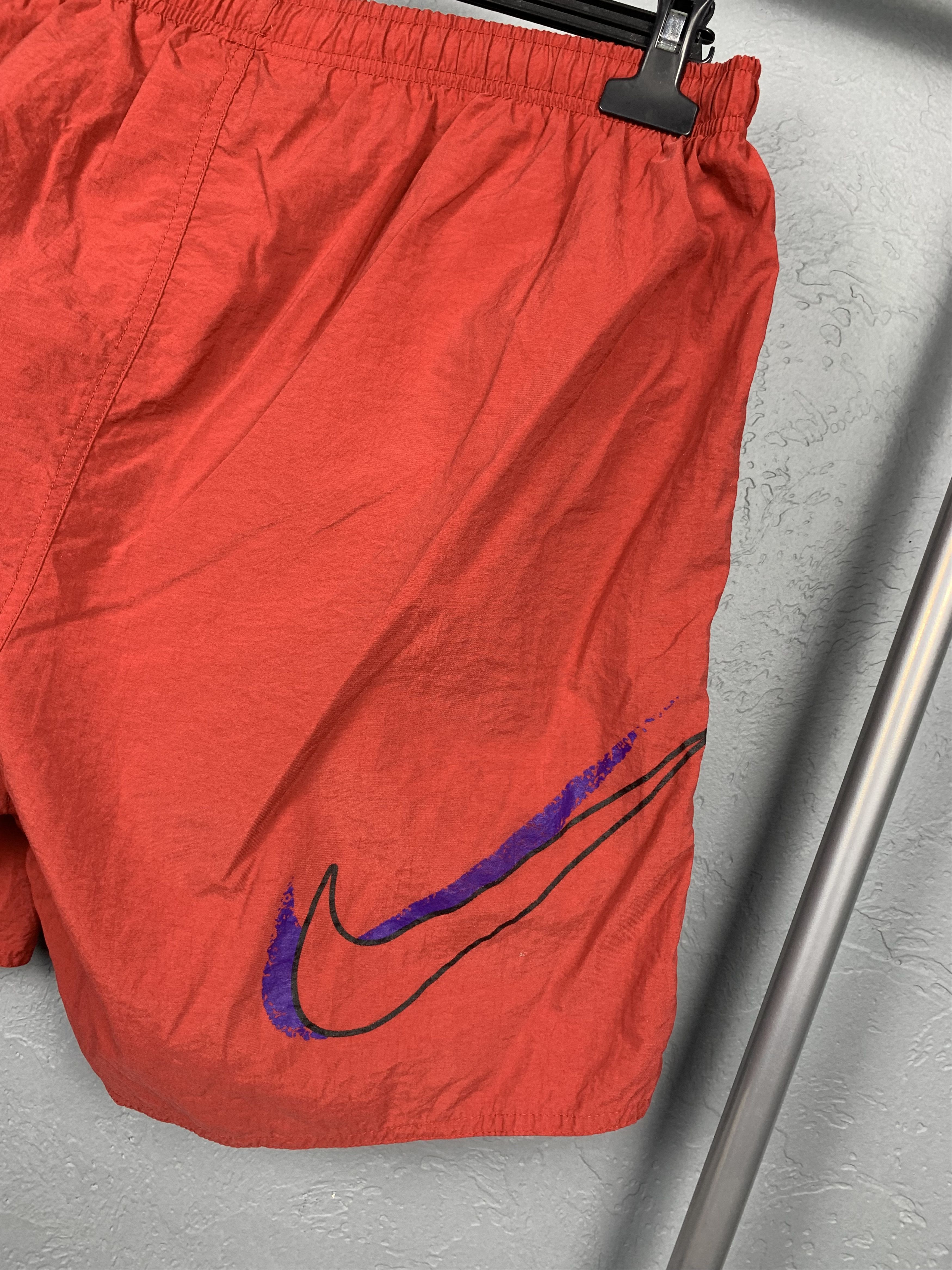 Nike × Vintage Nike 90s Vintage Nylon Mens Shorts Y2K Size US 36 / EU 52 - 2 Thumbnail