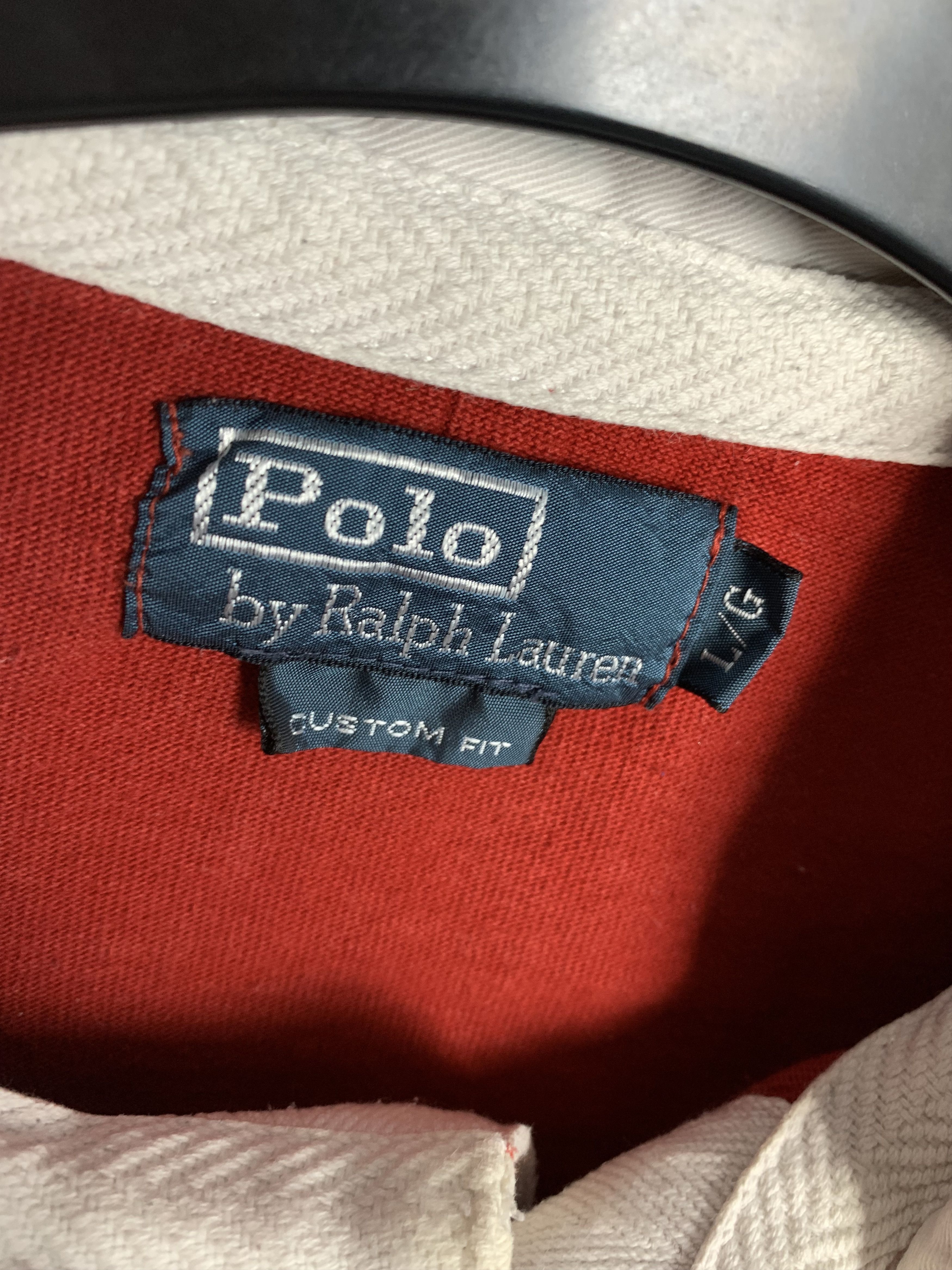 Polo Ralph Lauren × Ralph Lauren × Vintage Polo Ralph Lauren Vintage Mens Rugby Long Sleeve Polo Shirt Size US L / EU 52-54 / 3 - 3 Thumbnail