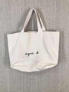 cotton canvas agnès b. tote bag