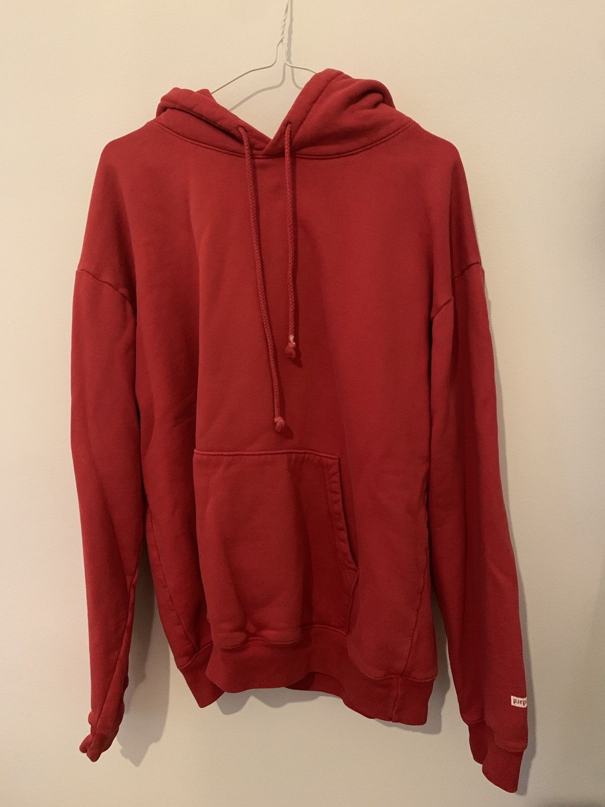 Standard Label “PRIVACY PLEASE” Hoodie Red