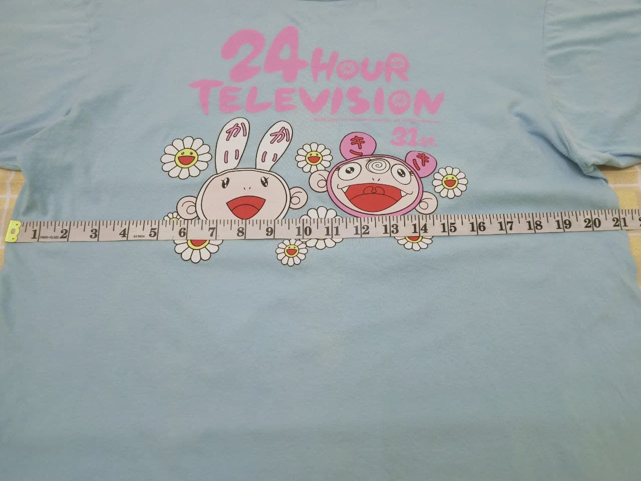 Japanese Brand × Takashi Murakami × Vintage 2008 vtg 24 Hour television Takashi Murakami T Size US XL / EU 56 / 4 - 5 Thumbnail