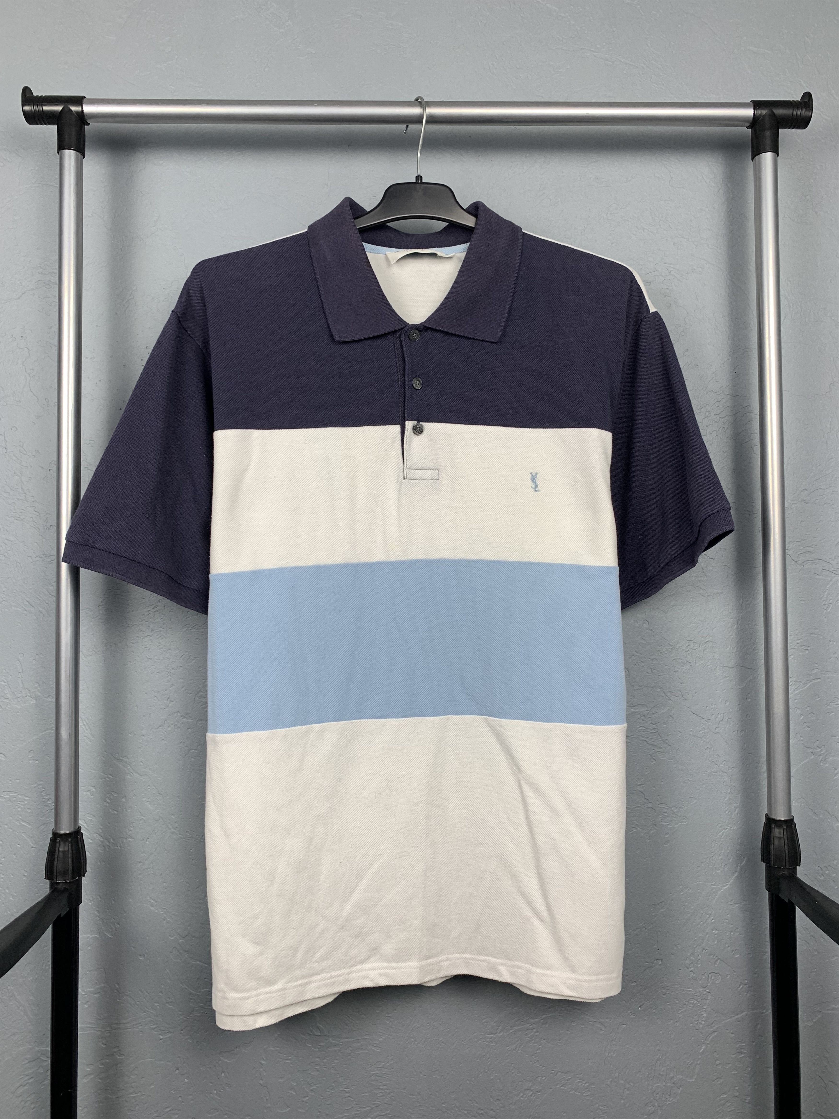 Yves Saint Laurent Yves Saint Laurent YSL Mens Sun Faded Polo Shirt Size US XL / EU 56 / 4 - 1 Thumbnail