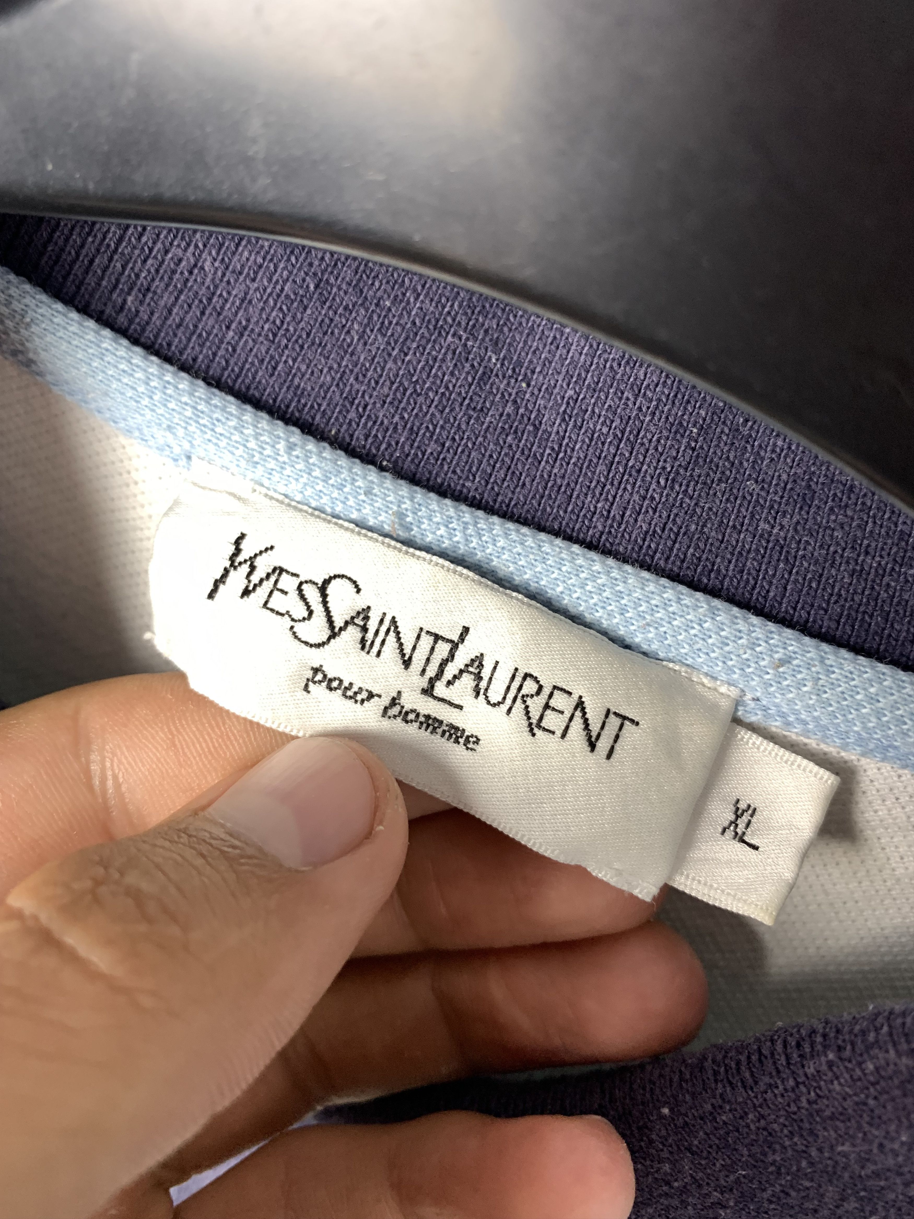 Yves Saint Laurent Yves Saint Laurent YSL Mens Sun Faded Polo Shirt Size US XL / EU 56 / 4 - 4 Thumbnail