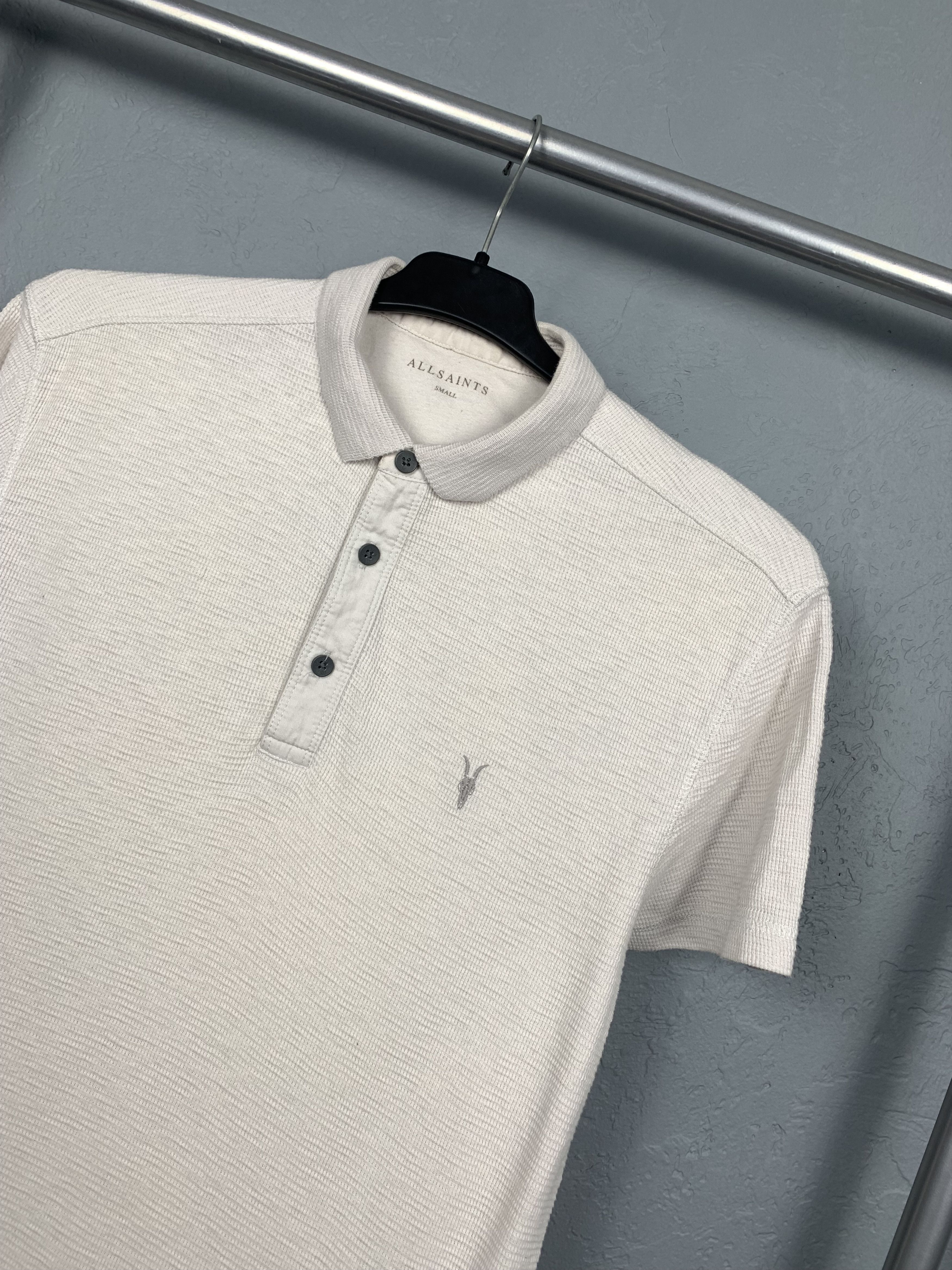 Allsaints Allsaints Mens Ribbed Polo Shirt Size US S / EU 44-46 / 1 - 2 Thumbnail
