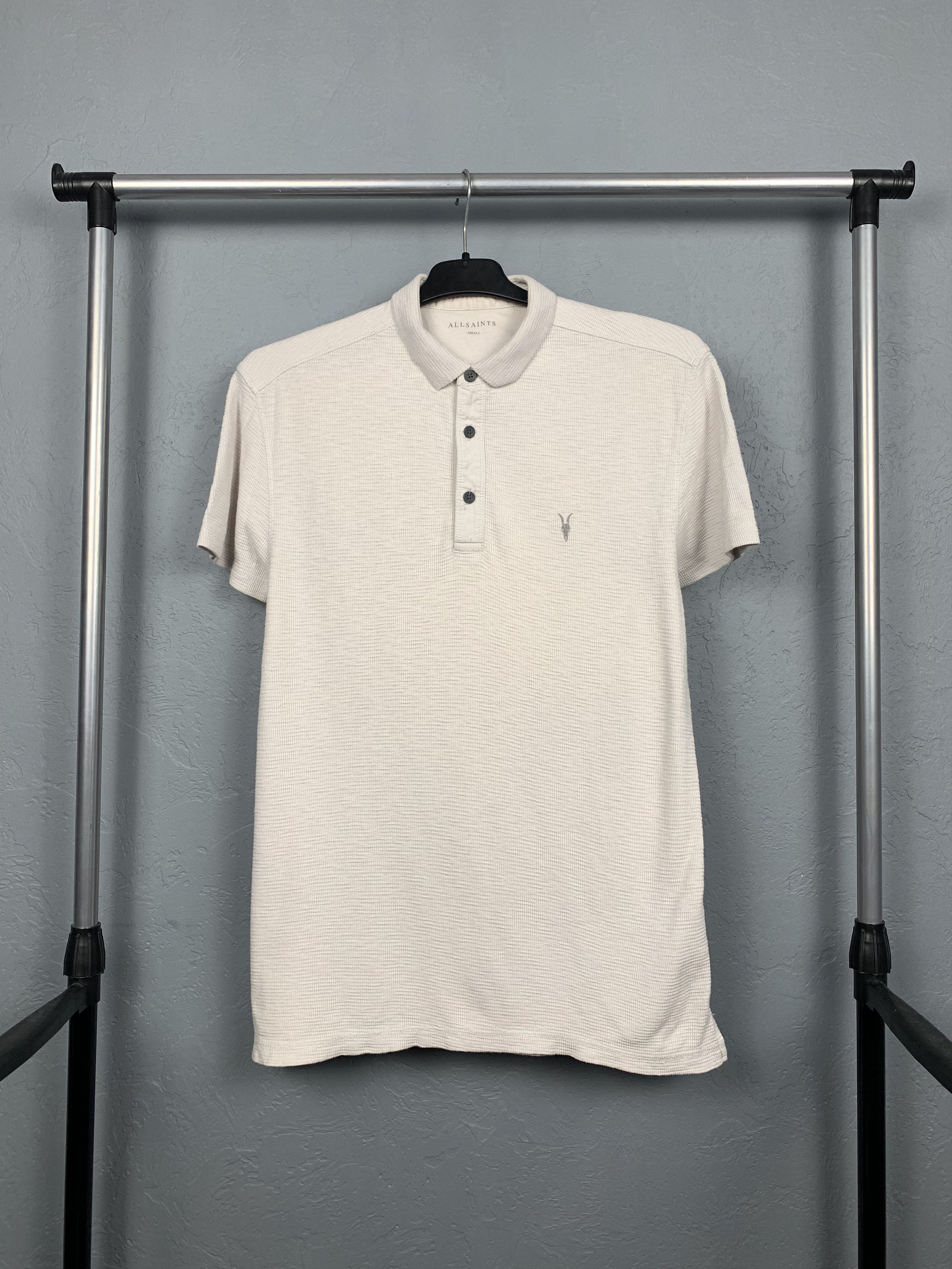 Allsaints Allsaints Mens Ribbed Polo Shirt Size US S / EU 44-46 / 1 - 1 Thumbnail