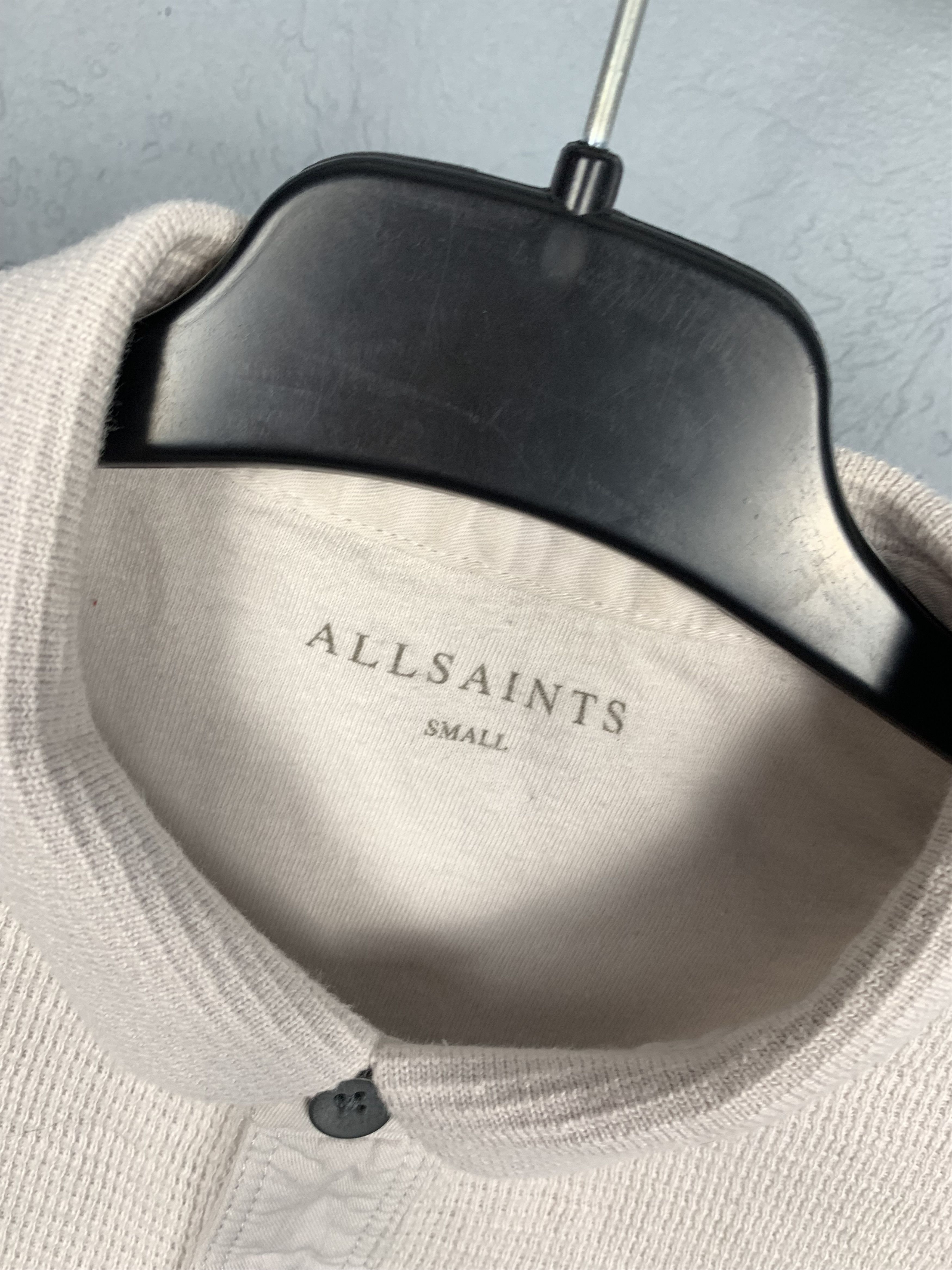 Allsaints Allsaints Mens Ribbed Polo Shirt Size US S / EU 44-46 / 1 - 3 Thumbnail