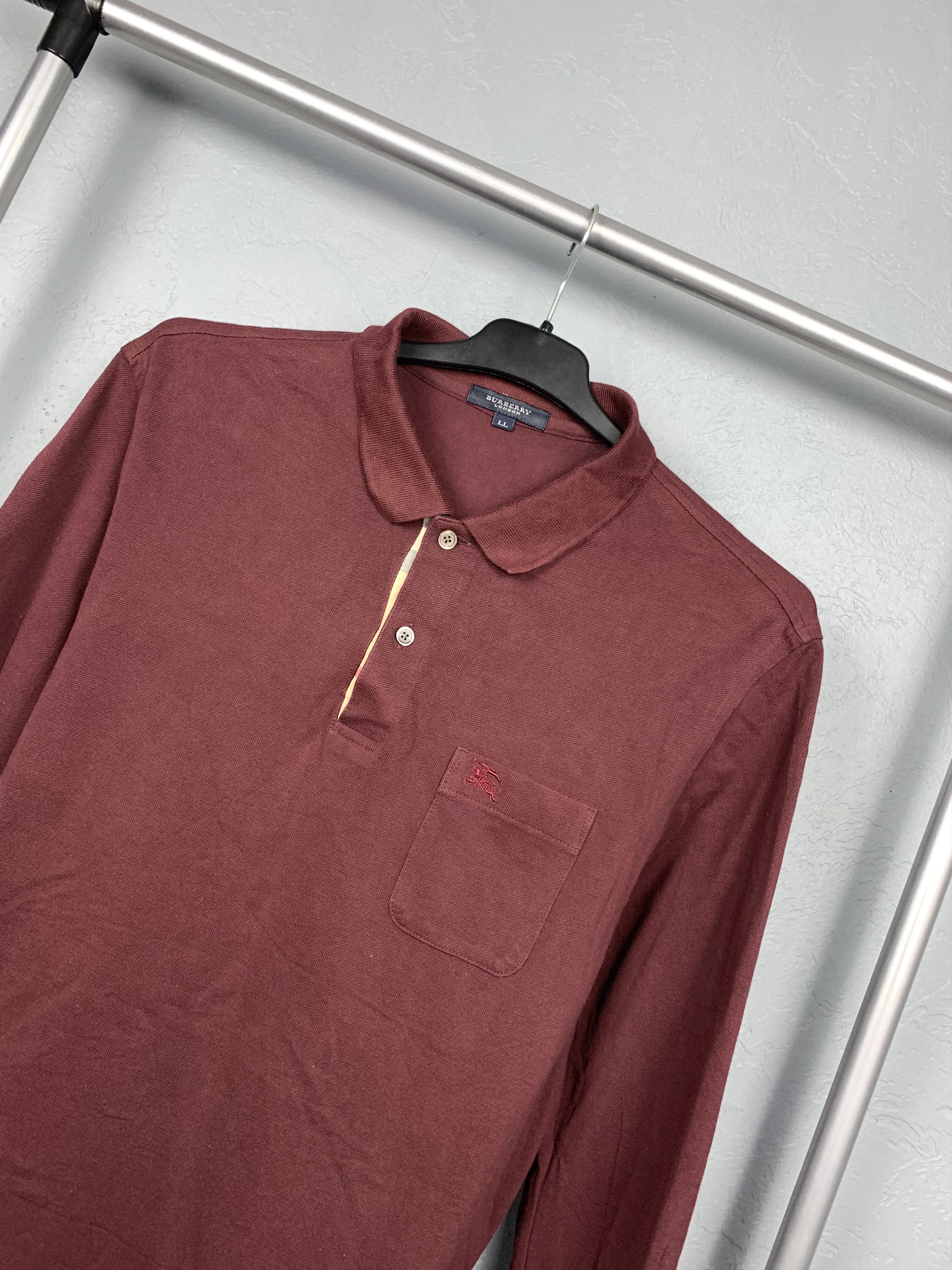 Burberry × Vintage Burberry Vintage Mens Long Sleeve Shirt on japanese tags tee Size US L / EU 52-54 / 3 - 2 Thumbnail