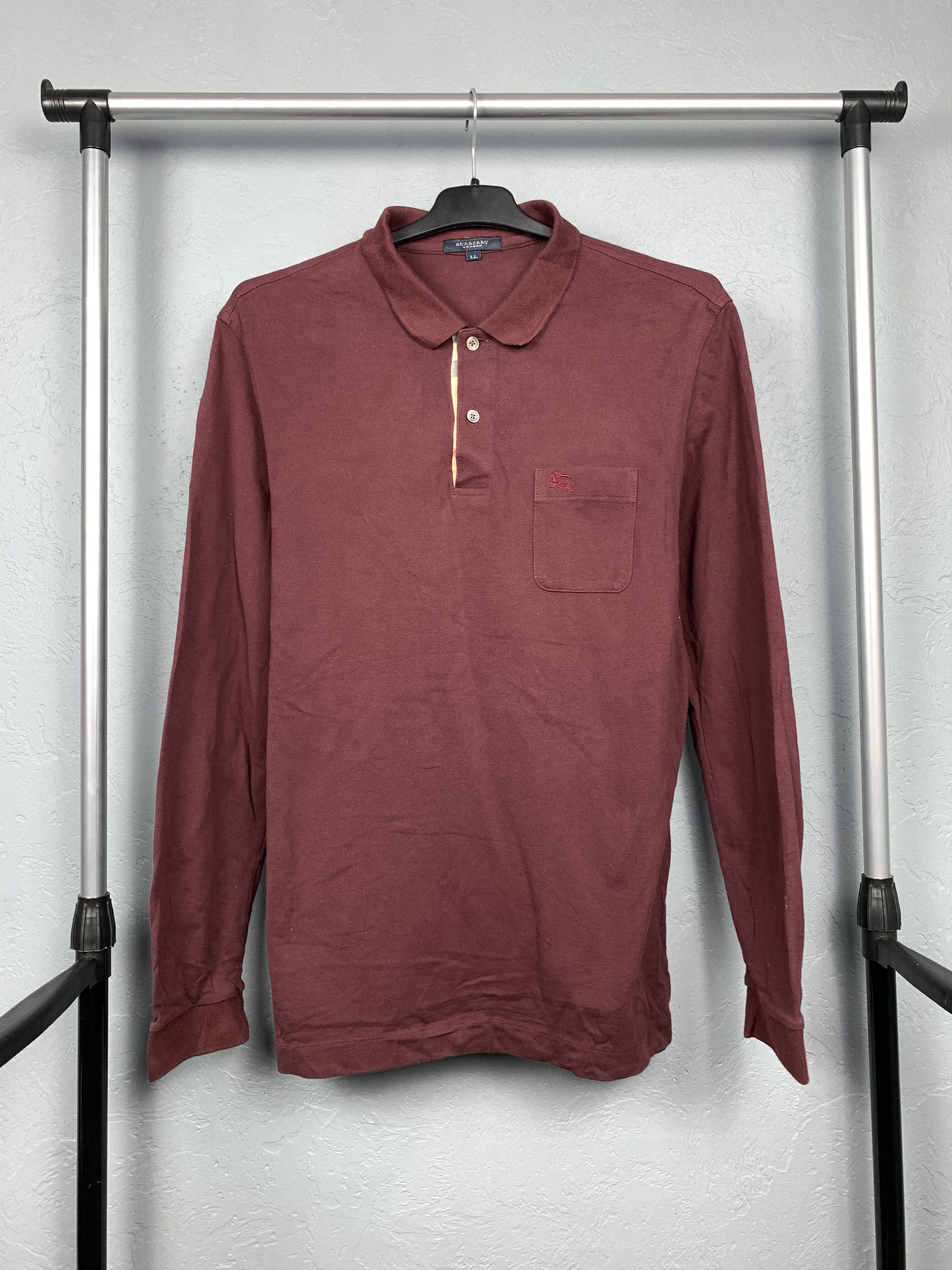 Burberry × Vintage Burberry Vintage Mens Long Sleeve Shirt on japanese tags tee Size US L / EU 52-54 / 3 - 1 Thumbnail