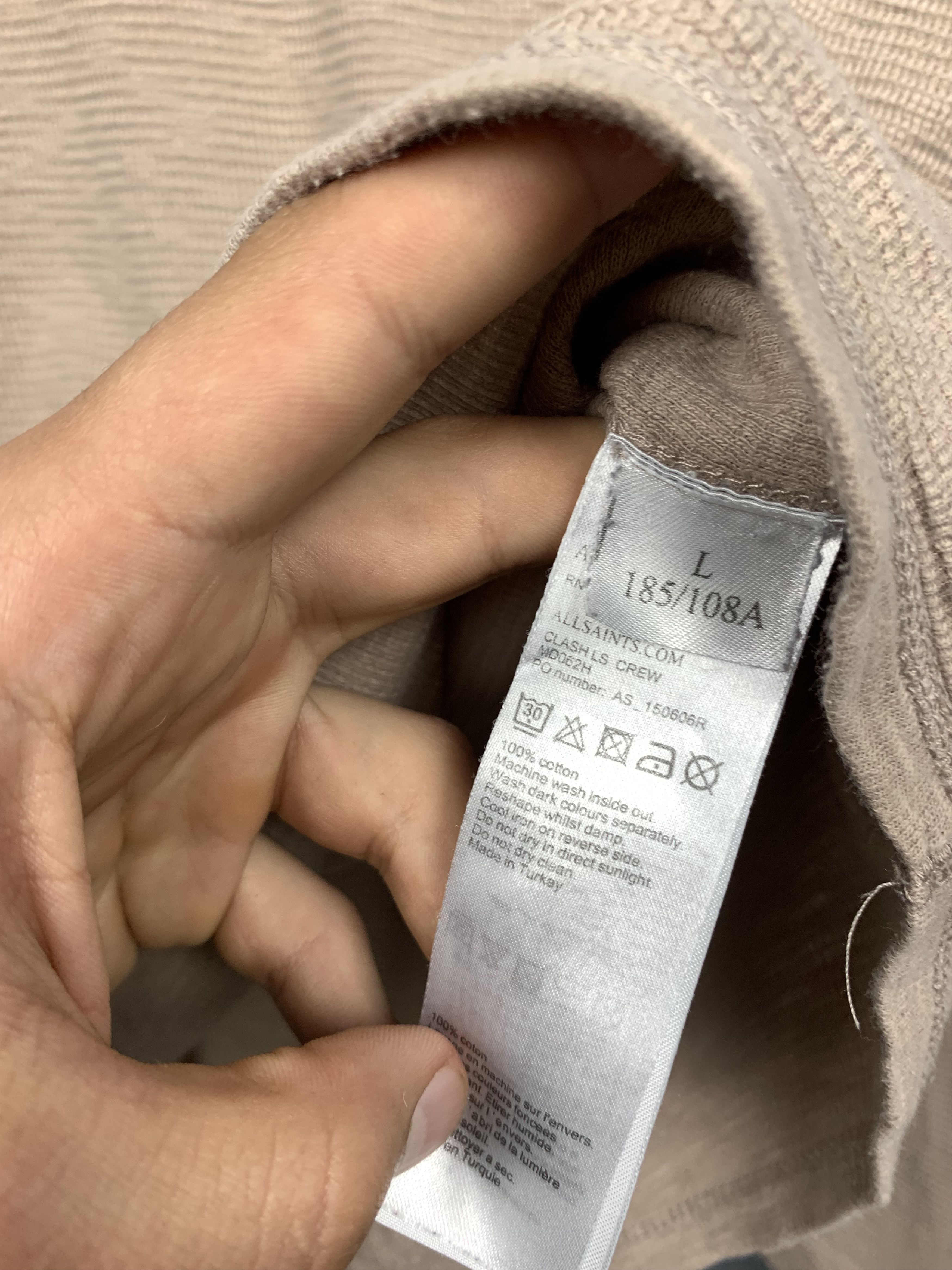 Allsaints Allsaints Clash Crew Neck Mens Ribbed Sweater Size US L / EU 52-54 / 3 - 4 Thumbnail